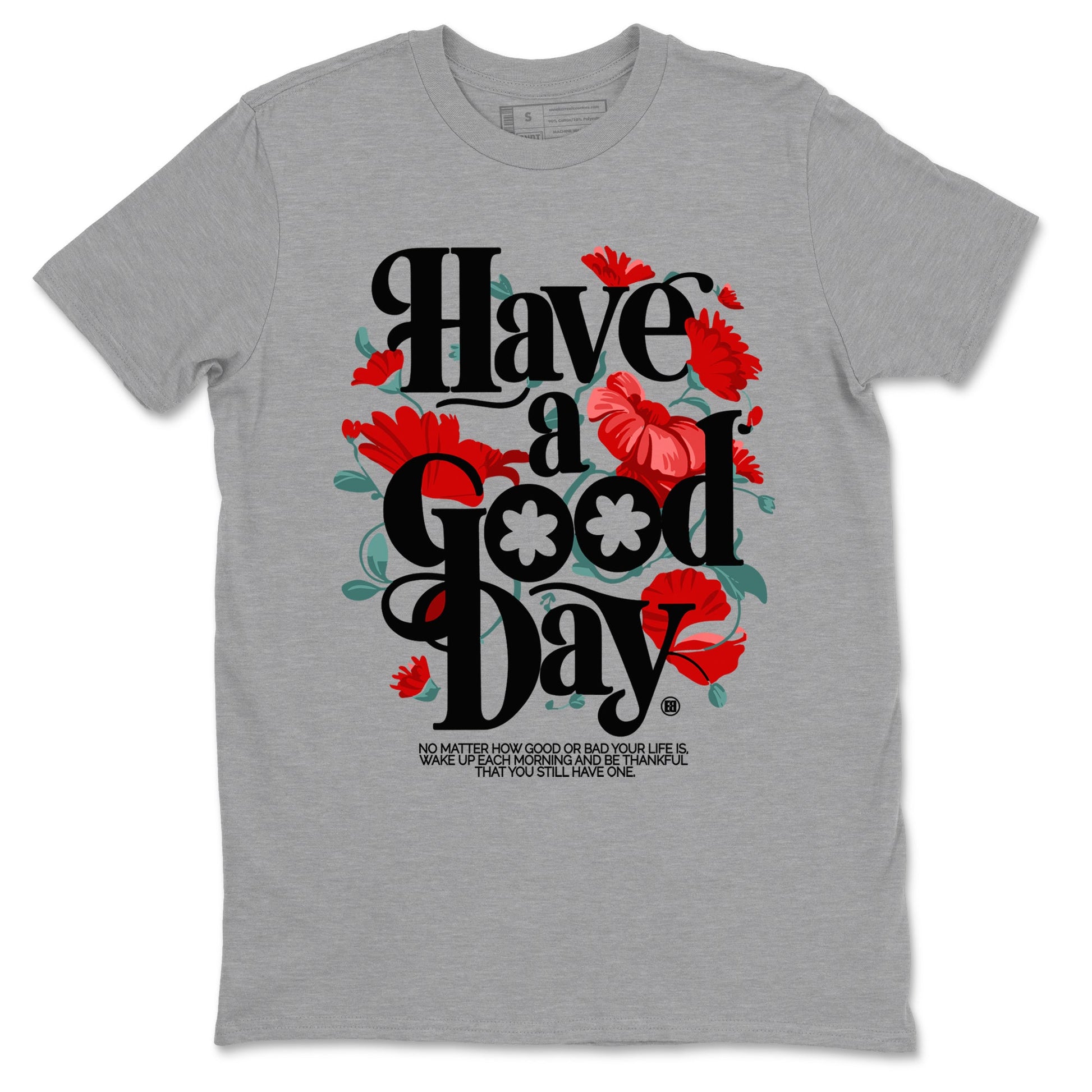 Air Jordan 11 wmns Bred Velvet t shirts to match sneakers Have A Good Day sneaker match tees AJ11 Bred Velvet tee SNRT Sneaker Tees unisex cotton Heather Grey 2 shirts