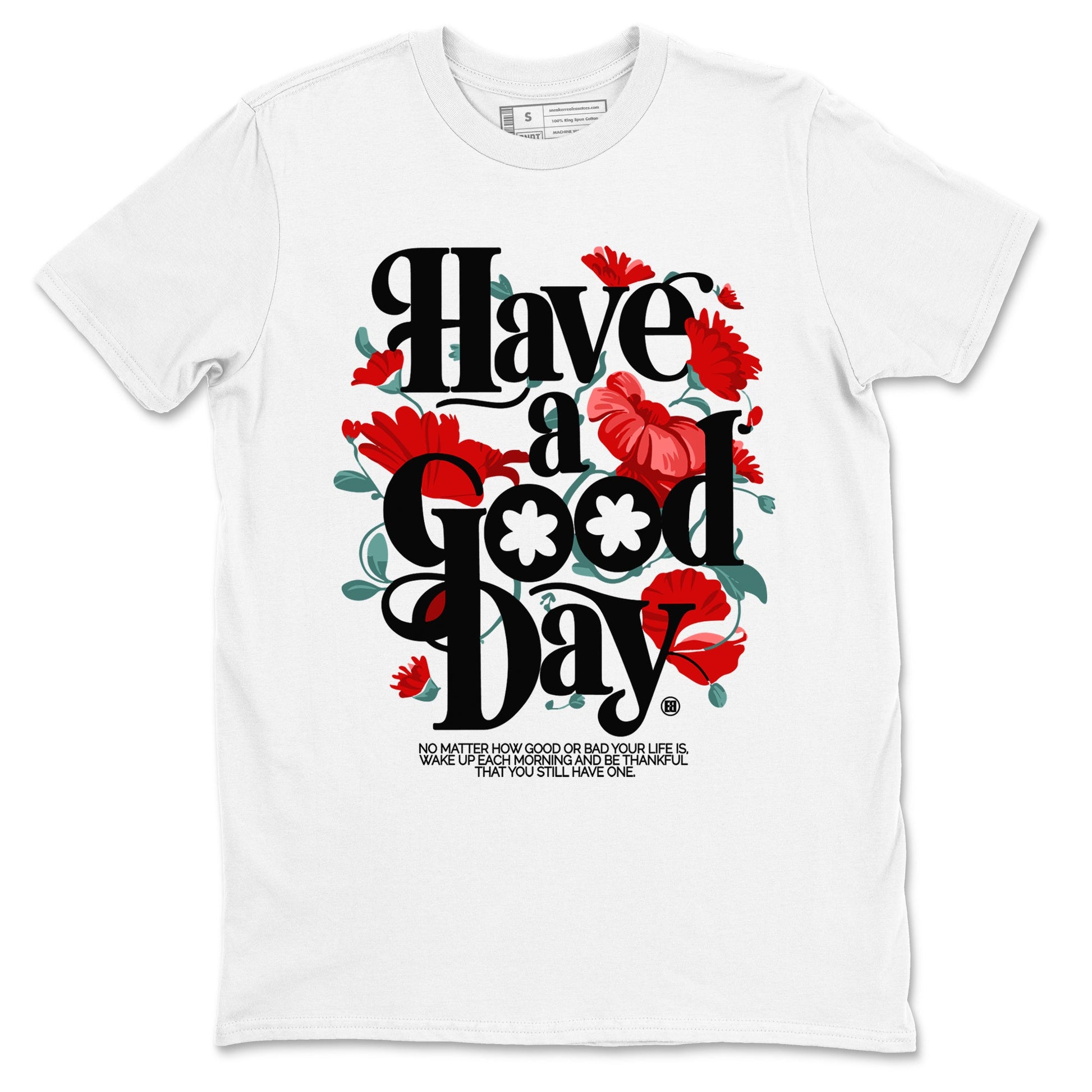 Air Jordan 11 wmns Bred Velvet t shirts to match sneakers Have A Good Day sneaker match tees AJ11 Bred Velvet tee SNRT Sneaker Tees unisex cotton White 2 shirts