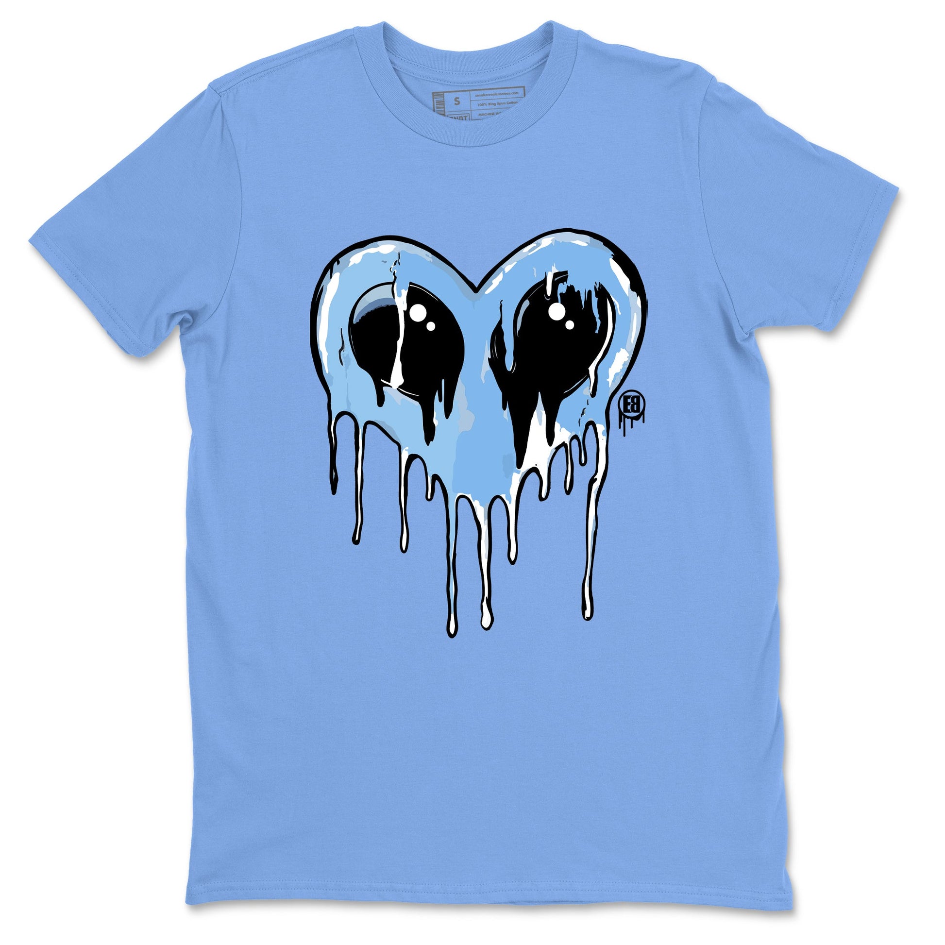 AJ11 Legend Blue Graphic shirts Heart Alien Valentine Gift shirts Air Jordan 11 Legend Blue best t-shirts to wear with jordans SNRT Sneaker Tees unisex cotton Carolina Blue 2 shirts
