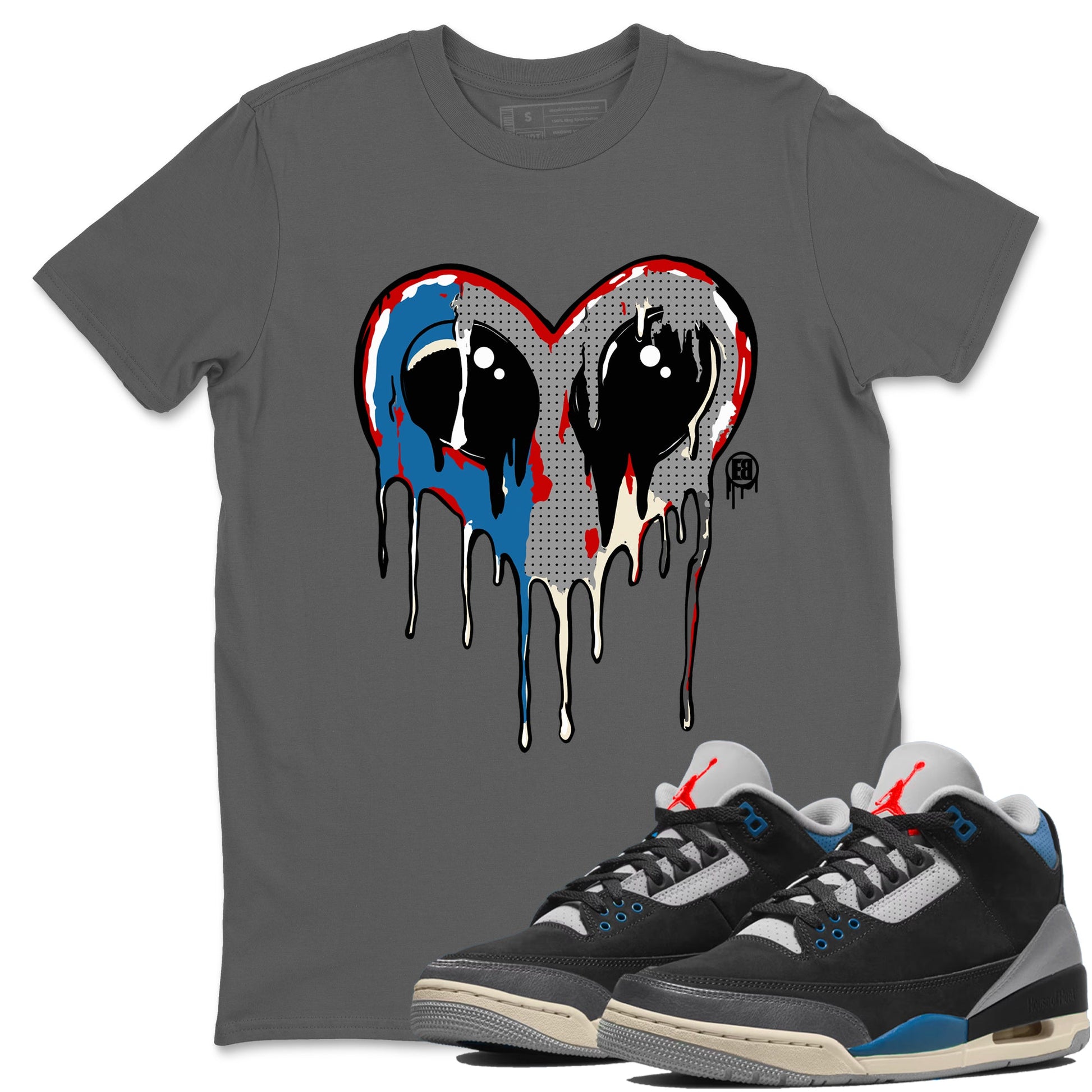 AJ3 Rare Air Graphic shirts Heart Alien Valentine Gift shirts Air Jordan 3 Rare Air best t-shirts to wear with jordans SNRT Sneaker Tees unisex cotton Cool Grey 1 shirts