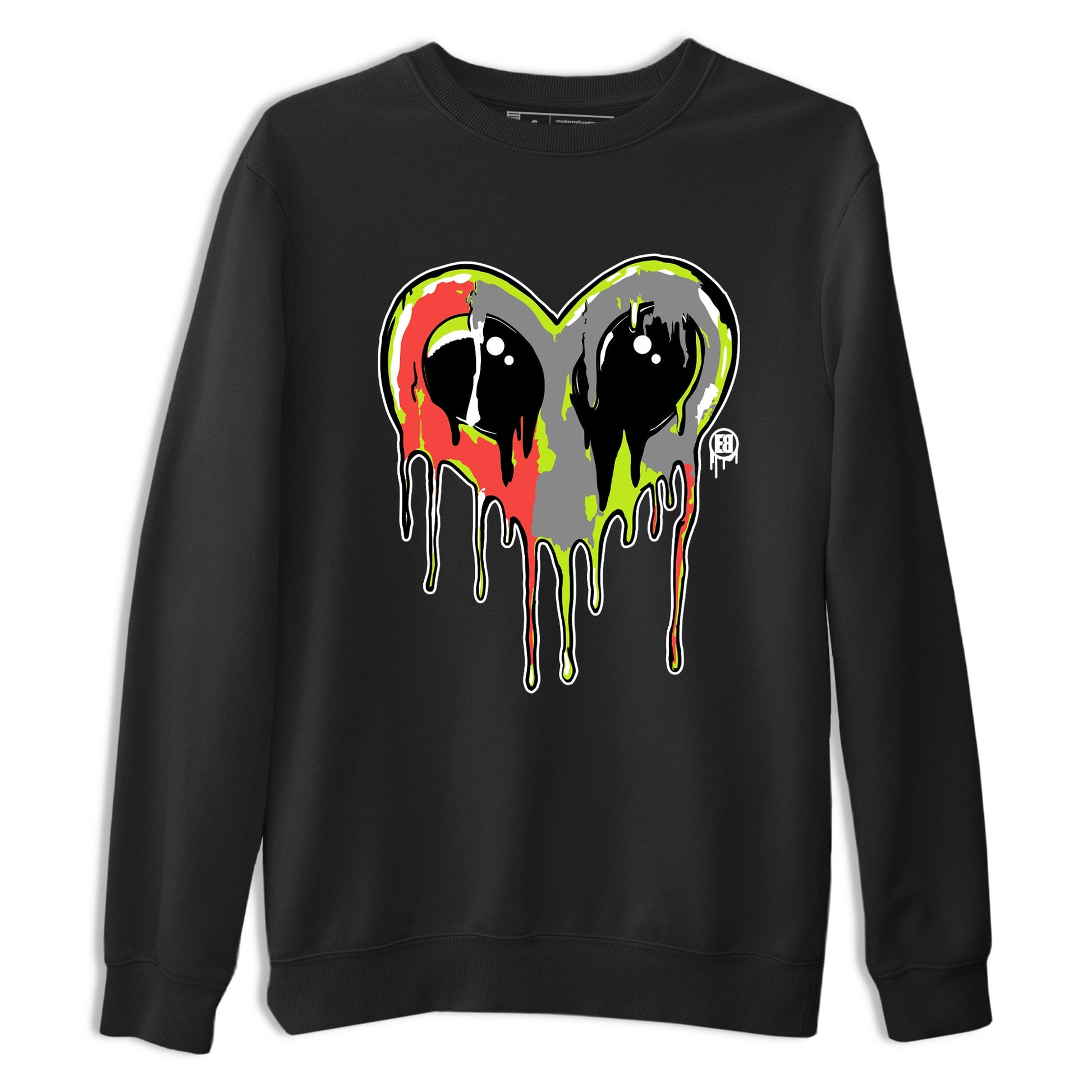 Sneaker Threads – Sneaker Tees To Match Air Max 90 Spruce Aura and Ghost Green – Heart Alien Graphic Tee Black 2. Perfect for Jordan releases 2025 colorways.