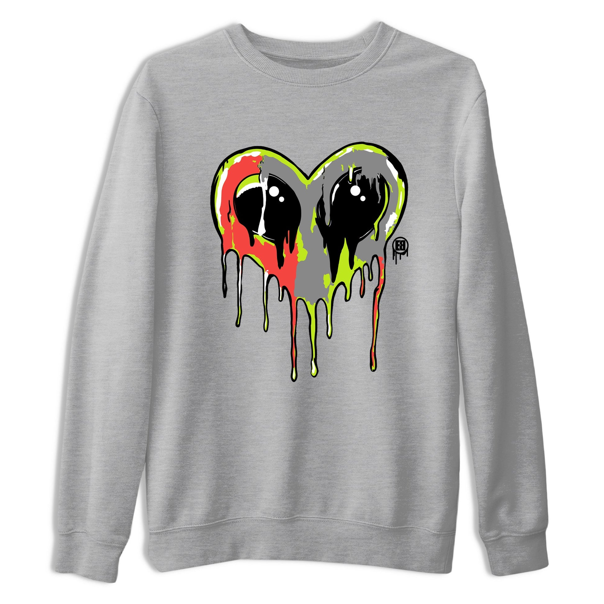 Sneaker Threads – Sneaker Tees To Match Air Max 90 Spruce Aura and Ghost Green – Heart Alien Graphic Tee Heather Grey 2. Perfect for Jordan releases 2025 colorways.