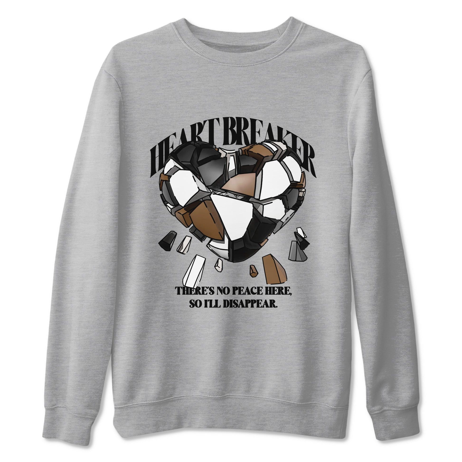 1s Low OG Mocha shirts to match jordans Heart Breaker sneaker match tees Air Jordan 1 Mocha match shoes to clothes SNRT Sneaker Tees unisex cotton Heather Grey 2 shirts