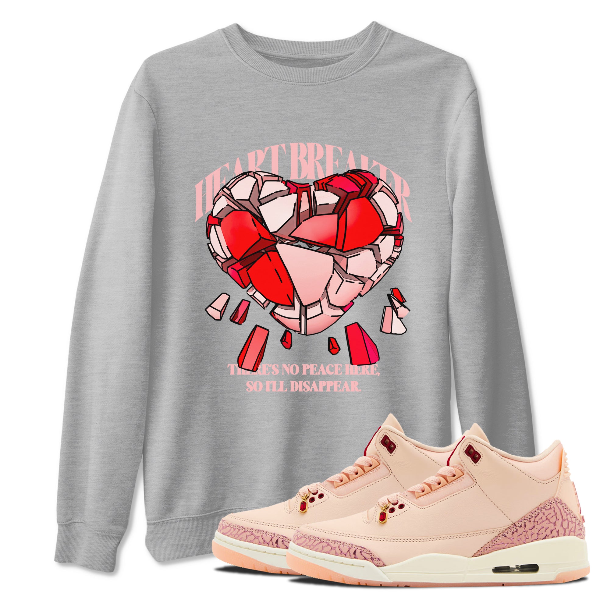 Heart Breaker SNRT Sneaker Tees - Air Jordan 3 Valentines Day - SNRT Sneaker T-shirts
