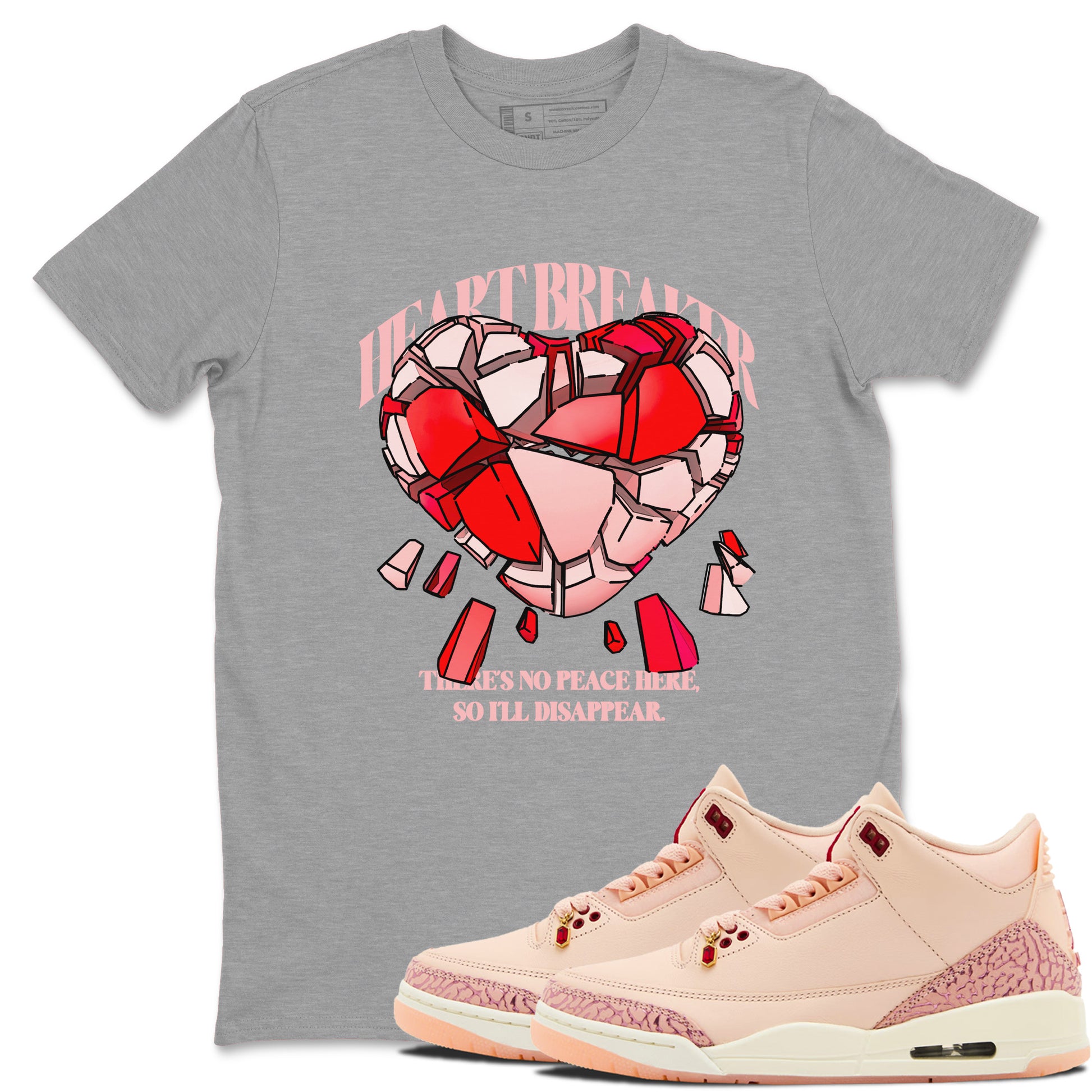 Heart Breaker SNRT Sneaker Tees - Air Jordan 3 Valentines Day - SNRT Sneaker T-shirts