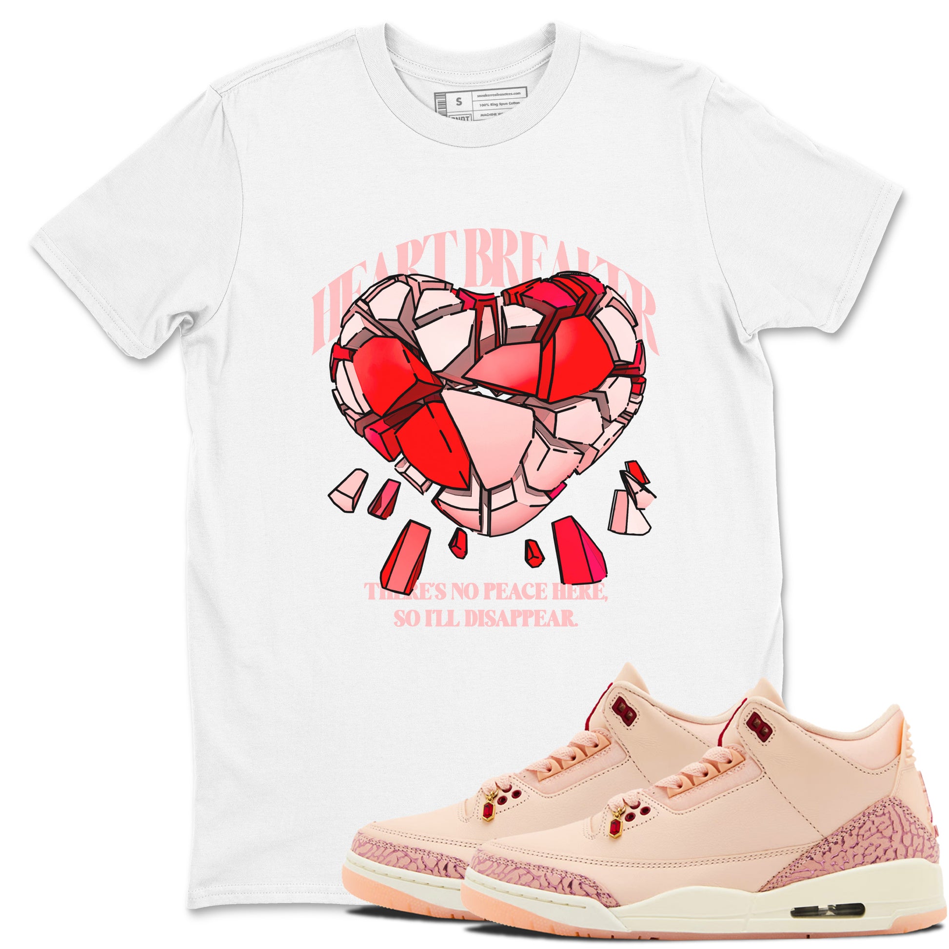 Heart Breaker SNRT Sneaker Tees - Air Jordan 3 Valentines Day - SNRT Sneaker T-shirts