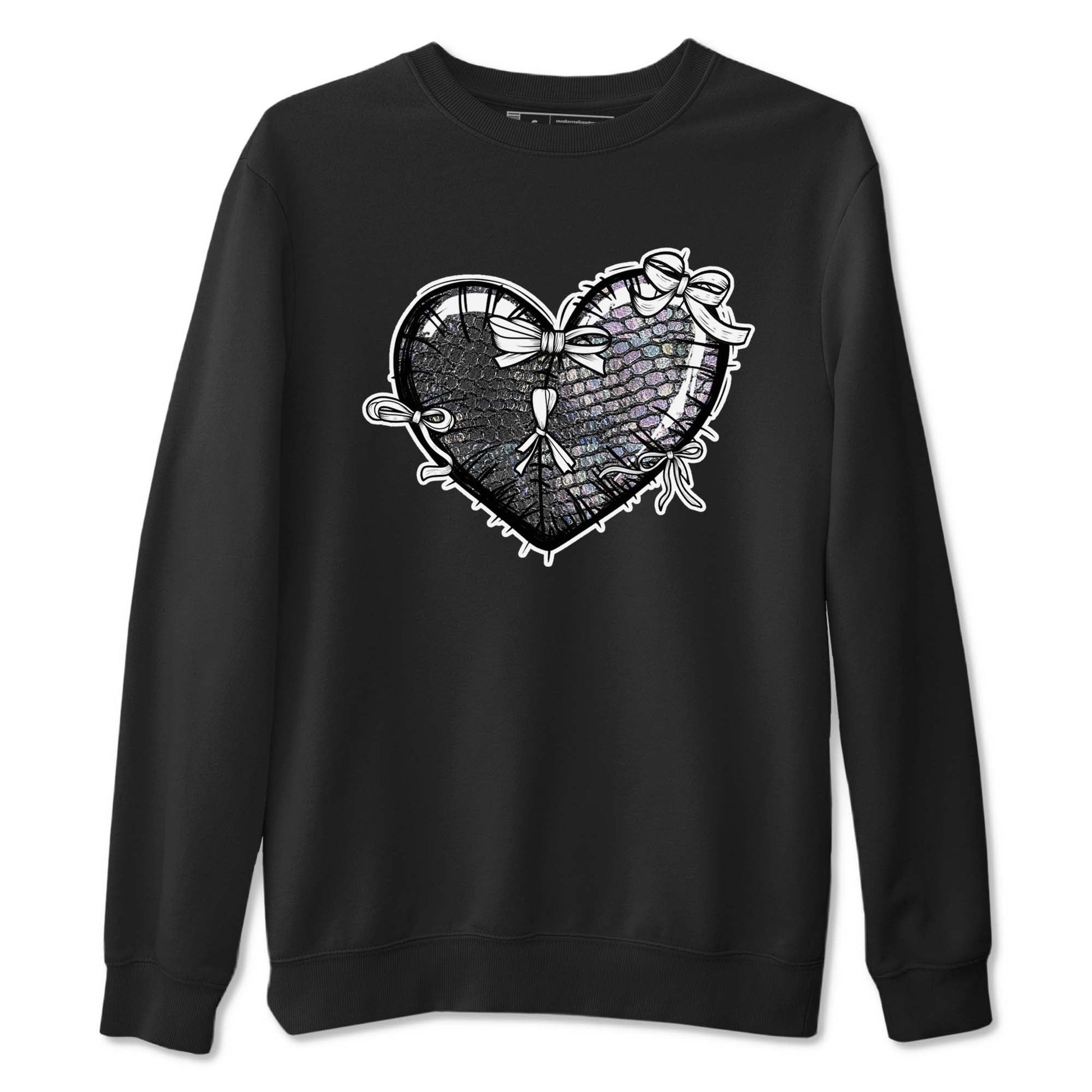 11s Year Of The Snake shirts to match jordans Heart With Ribbons shirts to match jordans Air Jordan 11 Retro Low Year Of The Snake match shoes to clothes SNRT Sneaker Tees unisex cotton Black 2 shirts