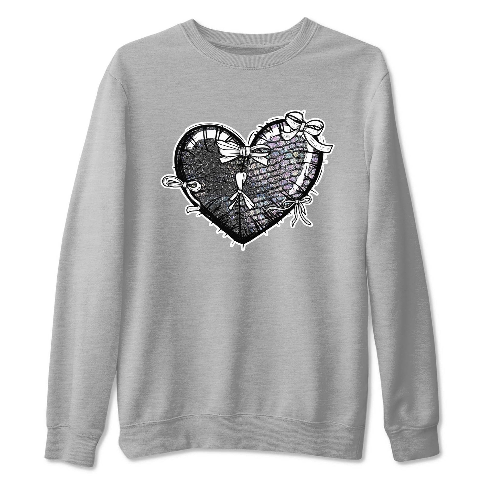 11s Year Of The Snake shirts to match jordans Heart With Ribbons shirts to match jordans Air Jordan 11 Retro Low Year Of The Snake match shoes to clothes SNRT Sneaker Tees unisex cotton Heather Grey 2 shirts