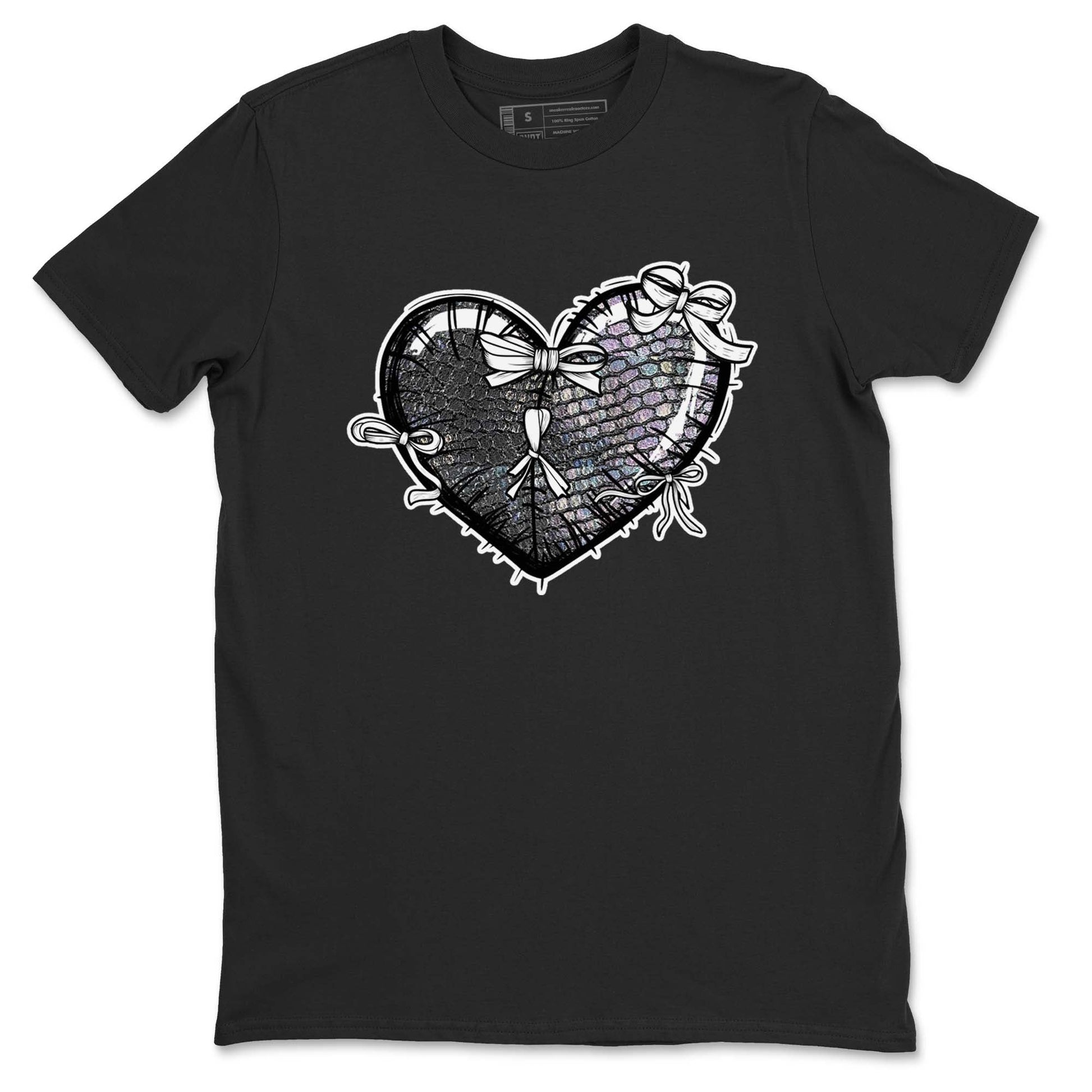 11s Year Of The Snake shirts to match jordans Heart With Ribbons shirts to match jordans Air Jordan 11 Retro Low Year Of The Snake match shoes to clothes SNRT Sneaker Tees unisex cotton Black 2 shirts