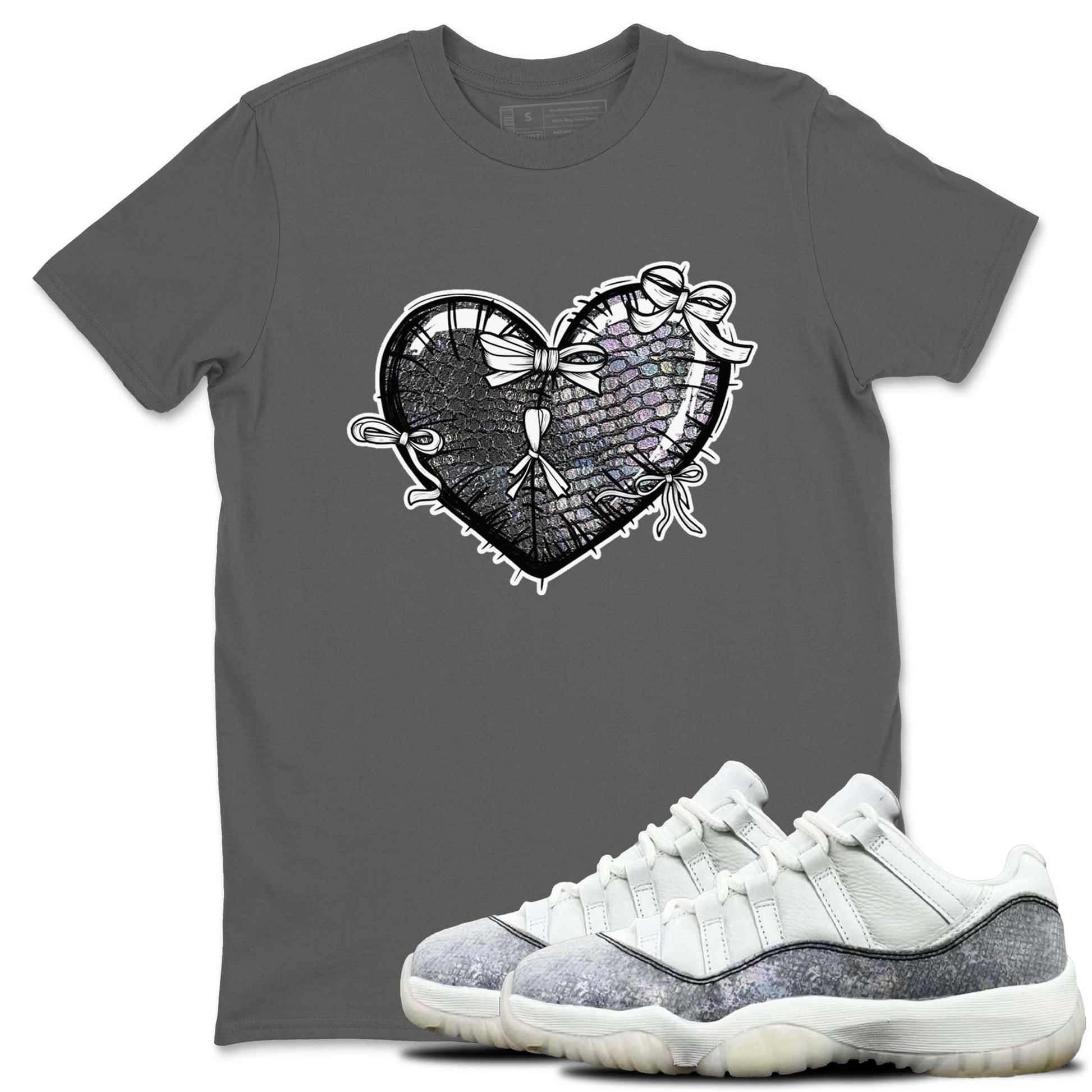 11s Year Of The Snake shirts to match jordans Heart With Ribbons shirts to match jordans Air Jordan 11 Retro Low Year Of The Snake match shoes to clothes SNRT Sneaker Tees unisex cotton Cool Grey 1 shirts