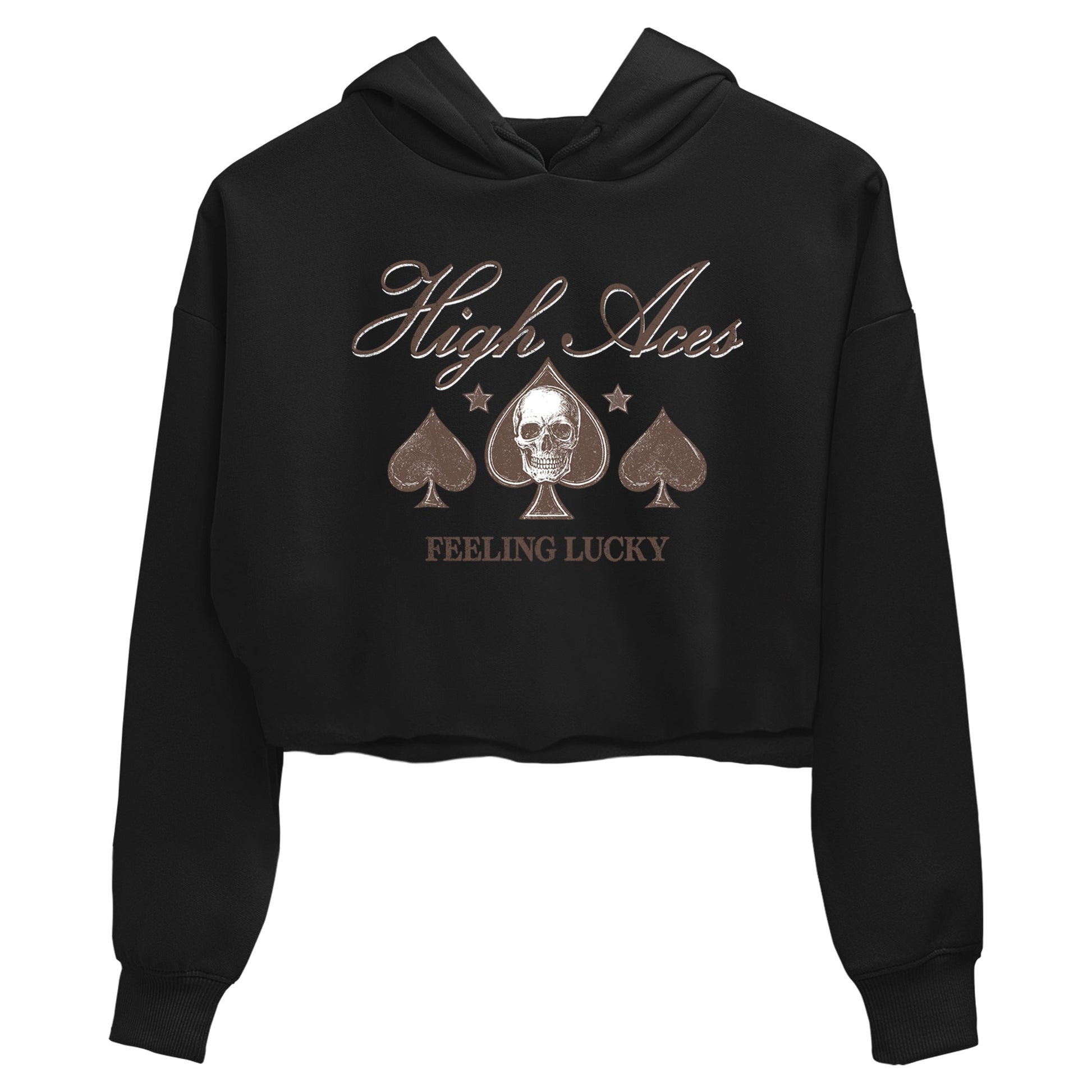 Sneaker match tees – Sneaker Tees To Match Air Jordan 4 Cave Stone Shoes – High Aces Crop T-Shirt Black 2