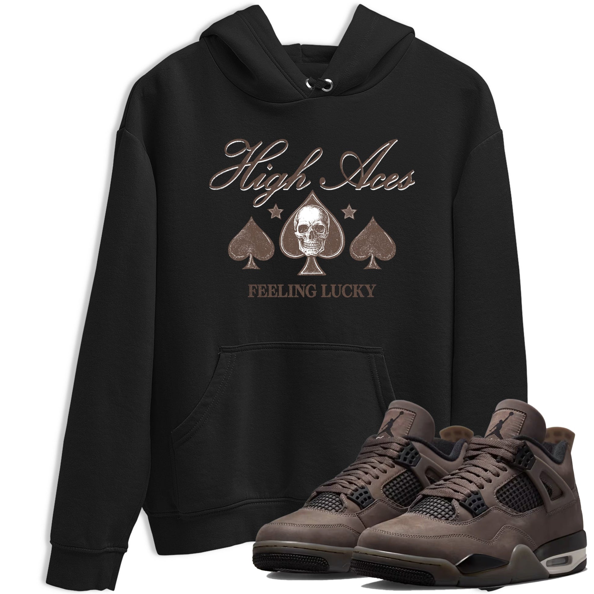 Sneaker match tees – Sneaker Tees To Match Air Jordan 4 Cave Stone Shoes – High Aces Tee Black 1