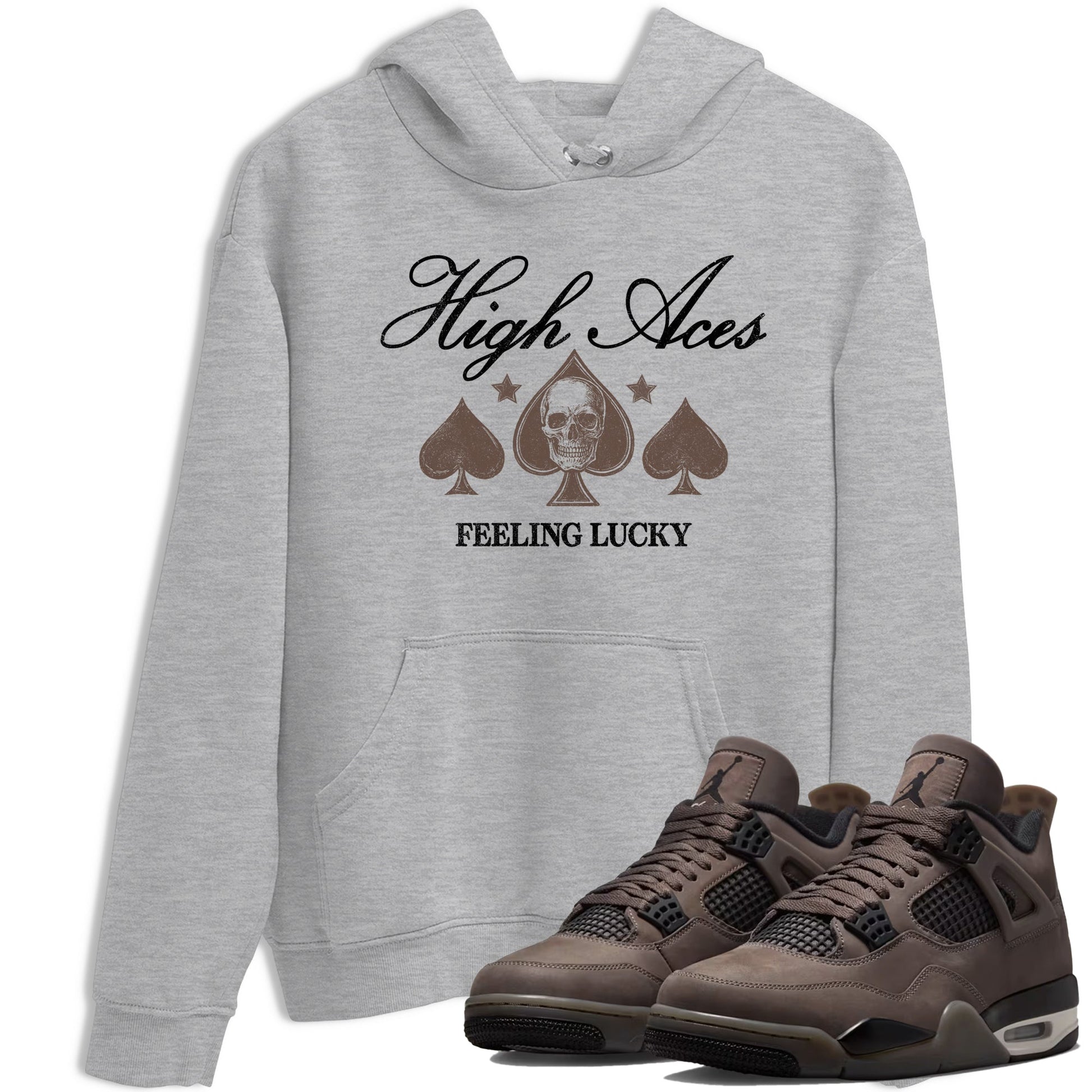 Sneaker match tees – Sneaker Tees To Match Air Jordan 4 Cave Stone Shoes – High Aces Tee Heather Grey 1