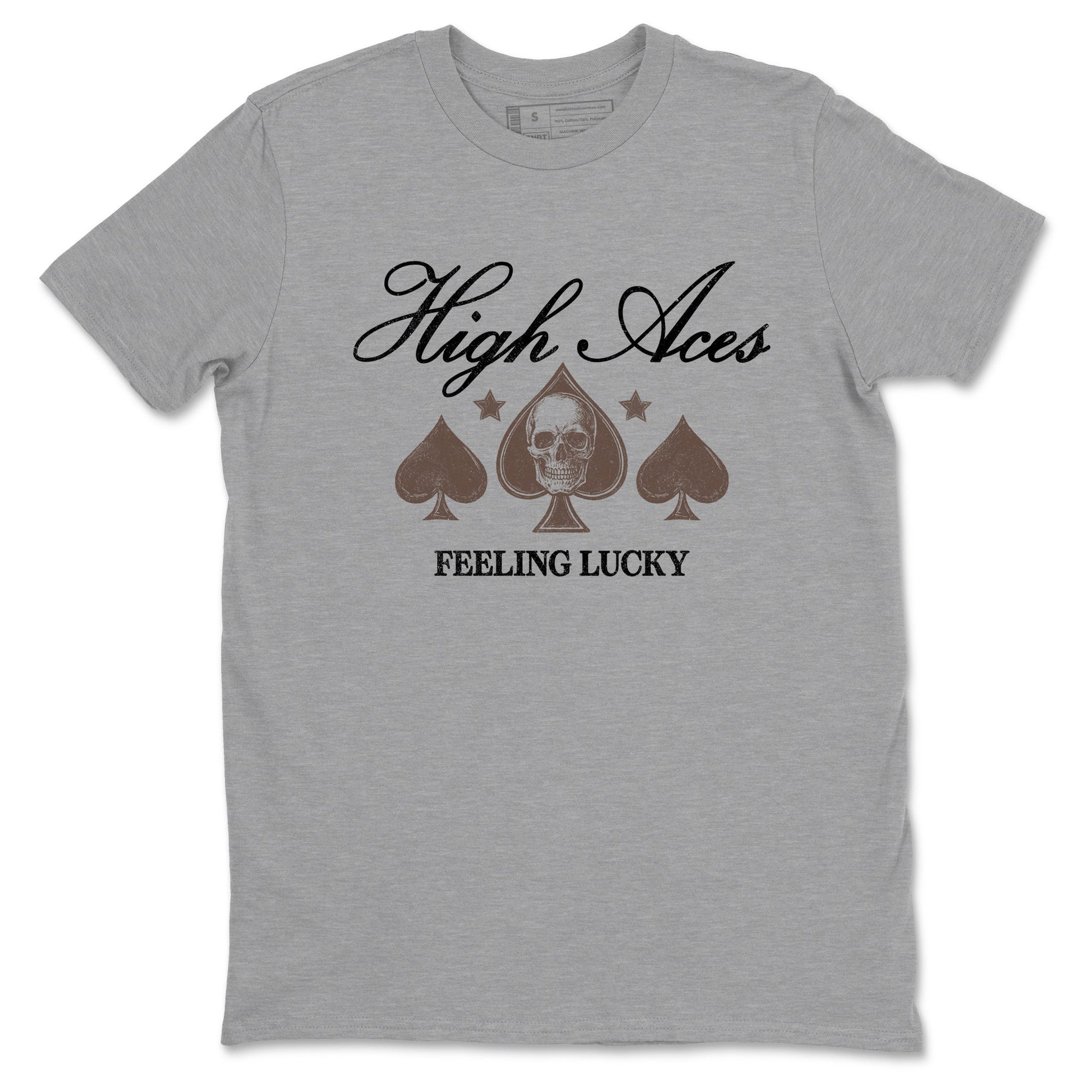 Sneaker match tees – Sneaker Tees To Match Air Jordan 4 Cave Stone Shoes – High Aces Tee Heather Grey 2