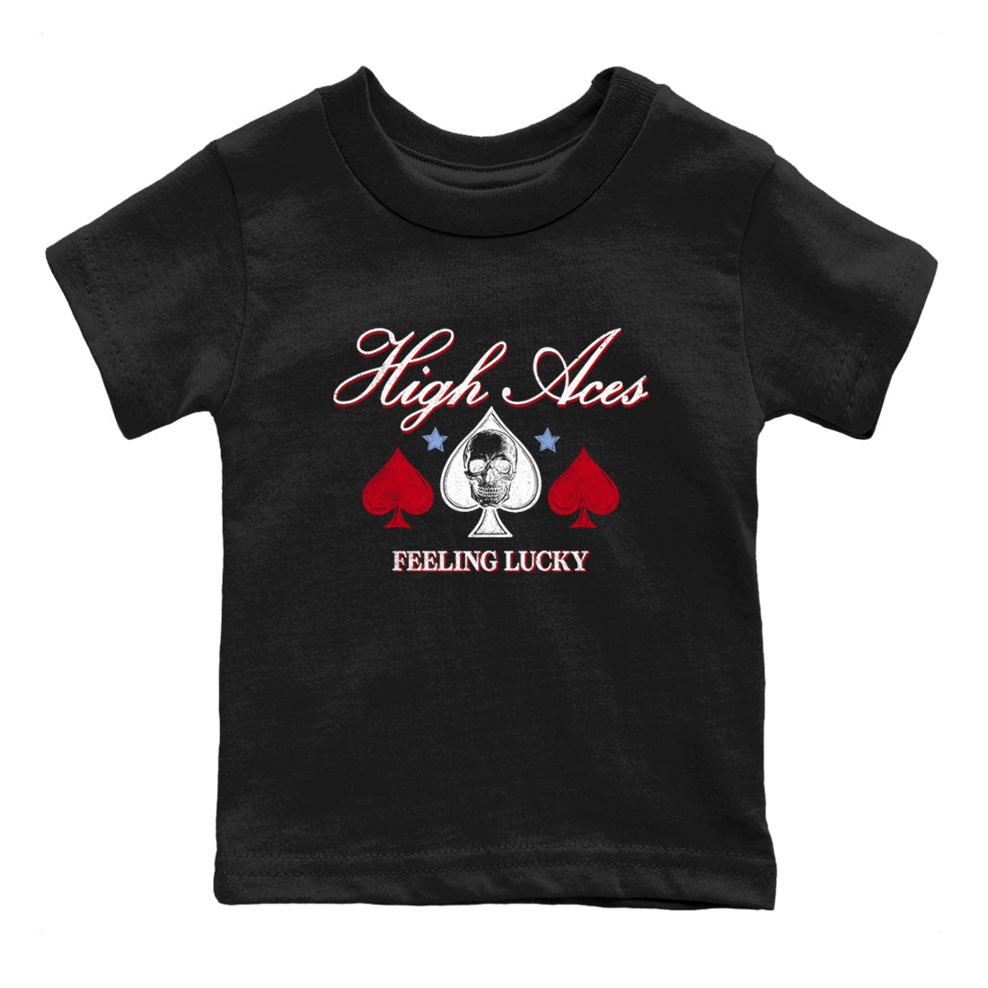 Sneaker match tees – Sneaker Tees To Match Air Jordan 5 Fire Red Shoes – High Aces Kids T-Shirt Black 2