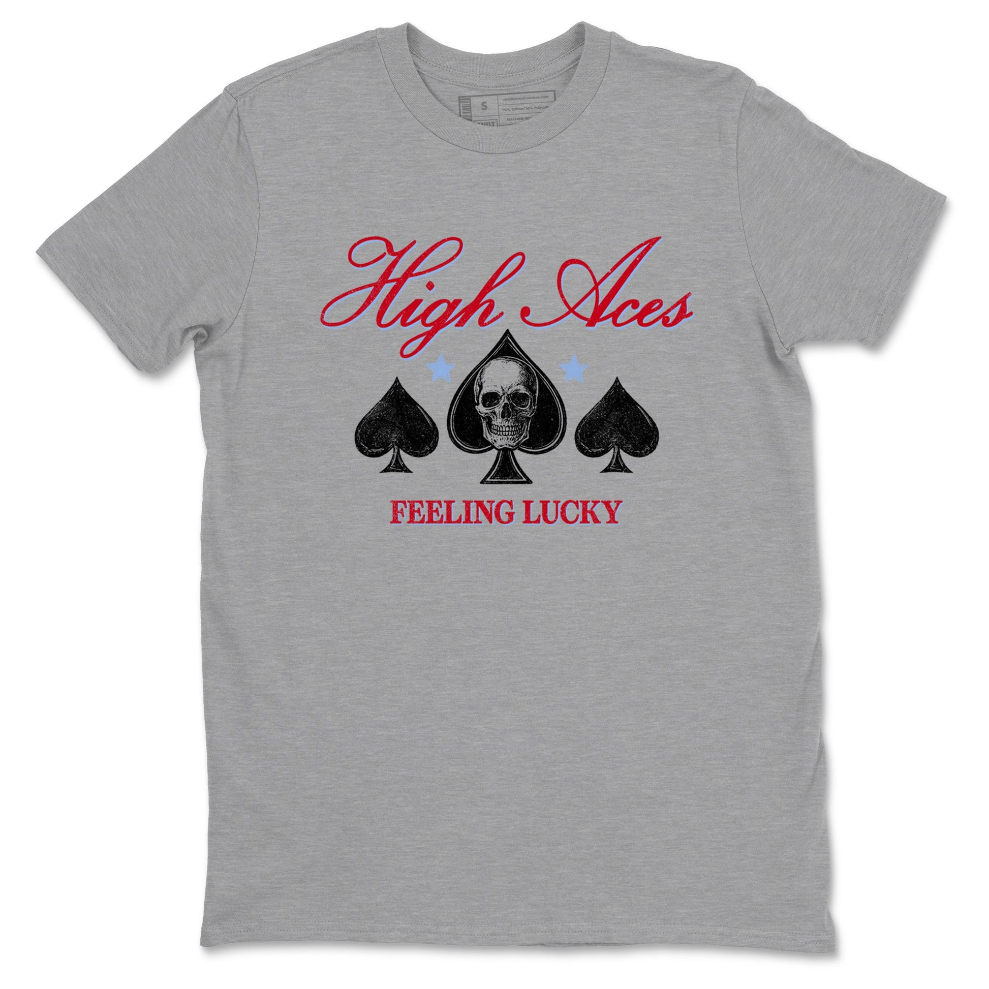 Sneaker match tees – Sneaker Tees To Match Air Jordan 5 Fire Red Shoes – High Aces Tee Heather Grey 2