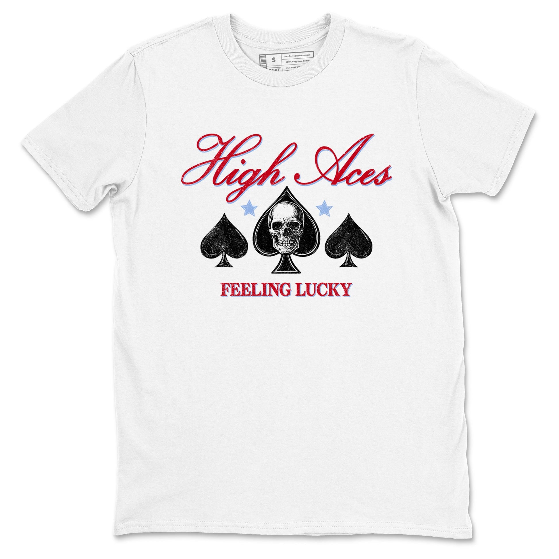 Sneaker match tees – Sneaker Tees To Match Air Jordan 5 Fire Red Shoes – High Aces Tee White 2