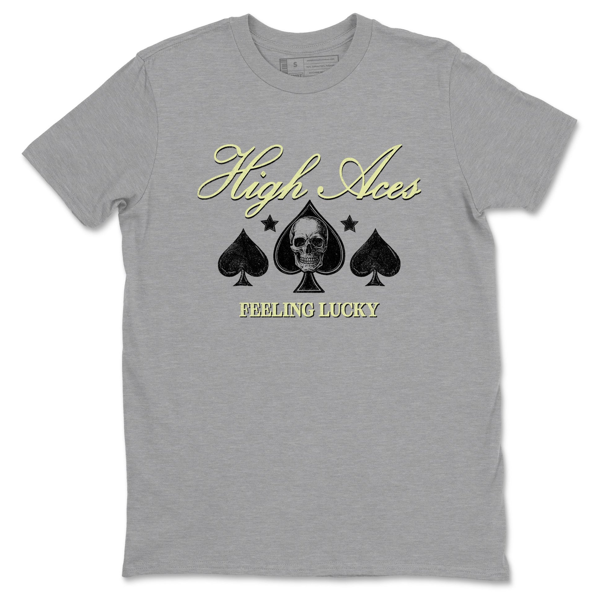 Sneaker match tees – Sneaker Tees To Match Air Jordan 5 Luminous Green Shoes – High Aces Tee Heather Grey 2