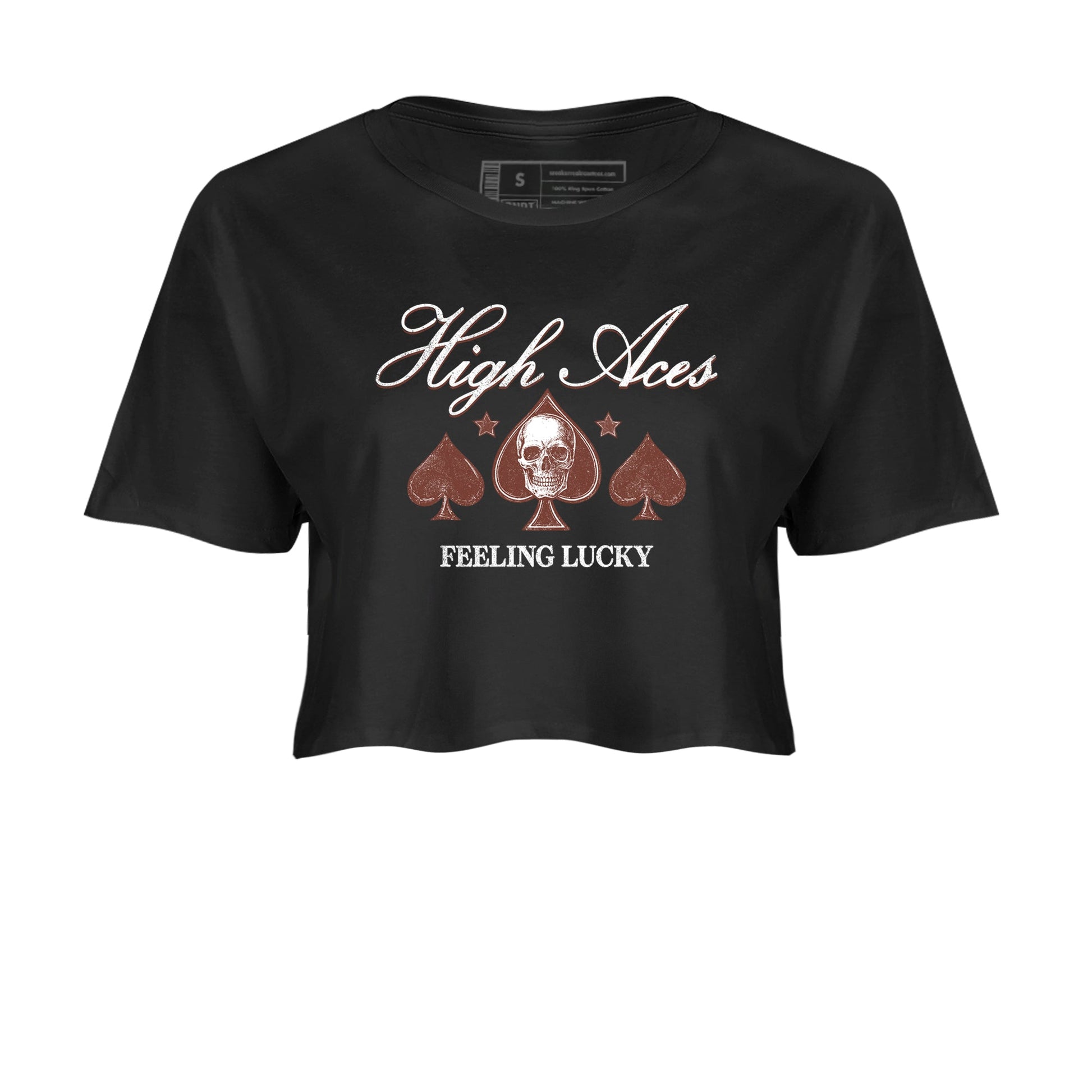 Sneaker match tees – Sneaker Tees To Match Dunk Low Football Shoes – High Aces Crop T-Shirt Black 2