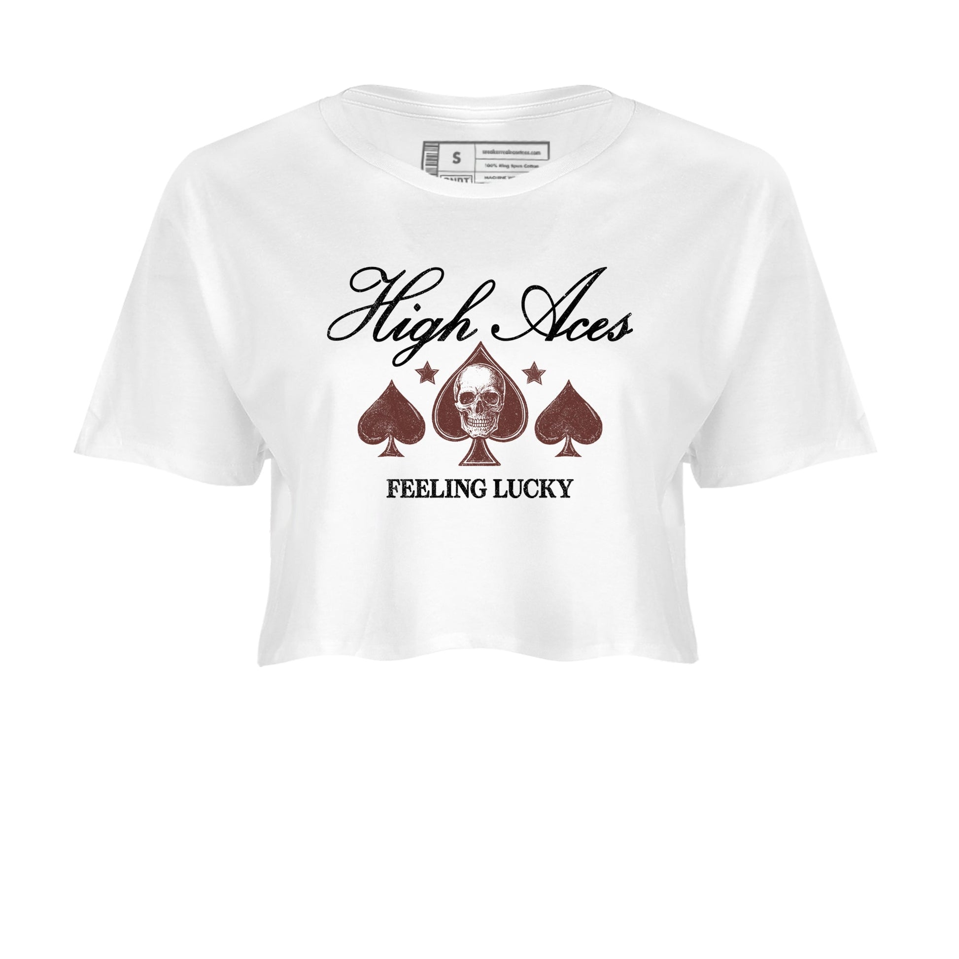 Sneaker match tees – Sneaker Tees To Match Dunk Low Football Shoes – High Aces Crop T-Shirt White 2