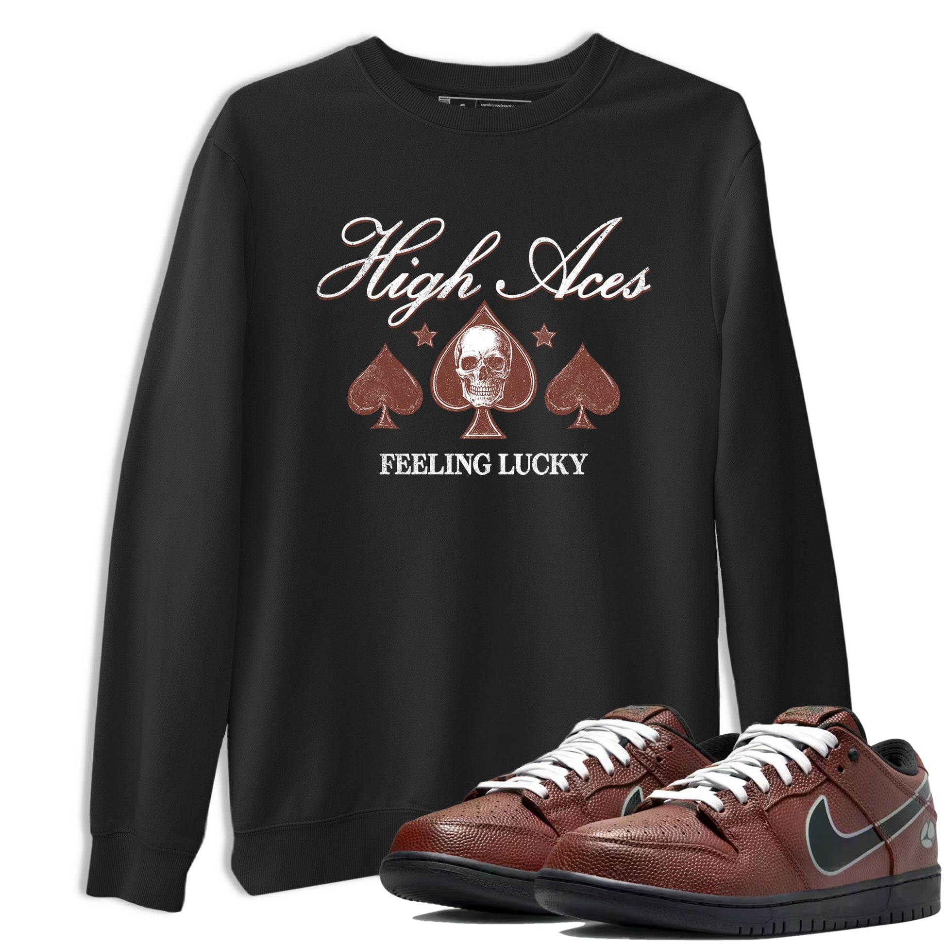 Sneaker match tees – Sneaker Tees To Match Dunk Low Football Shoes – High Aces Tee Black 1
