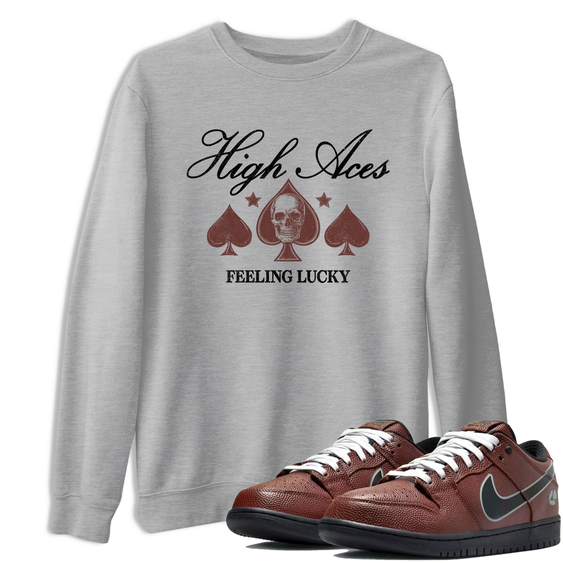 Sneaker match tees – Sneaker Tees To Match Dunk Low Football Shoes – High Aces Tee Heather Grey 1