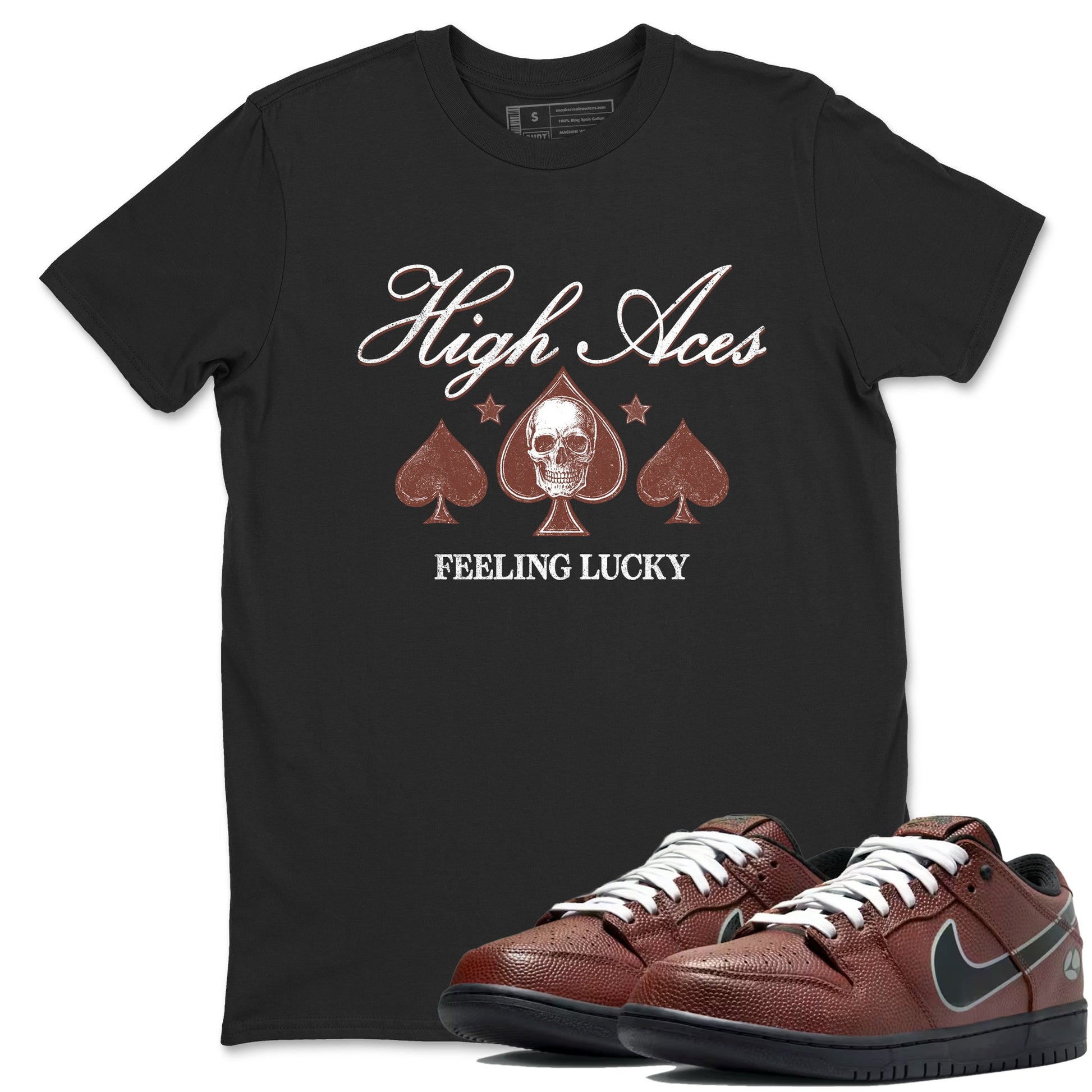 Sneaker match tees – Sneaker Tees To Match Dunk Low Football Shoes – High Aces Tee Black 1