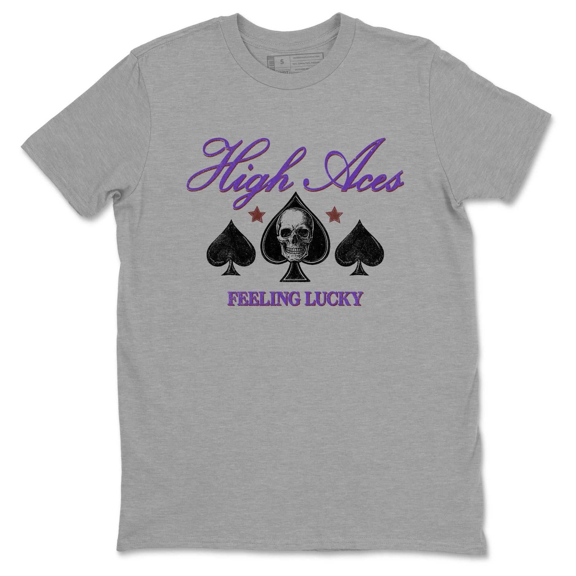 Sneaker match tees – Sneaker Threads To Match Dunk Low Persian Violet Shoes – High Aces Tee Heather Grey 2