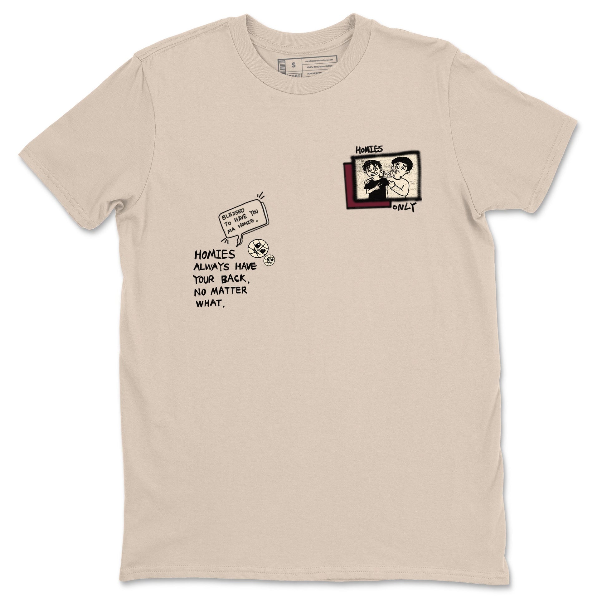 4s A Ma Maniere x Fossil Stone shirts to match jordans Homies Only sneaker match tees 4s A Ma Maniere x Fossil Stone match shoes to clothes SNRT Sneaker Tees unisex cotton Sand 2 shirts