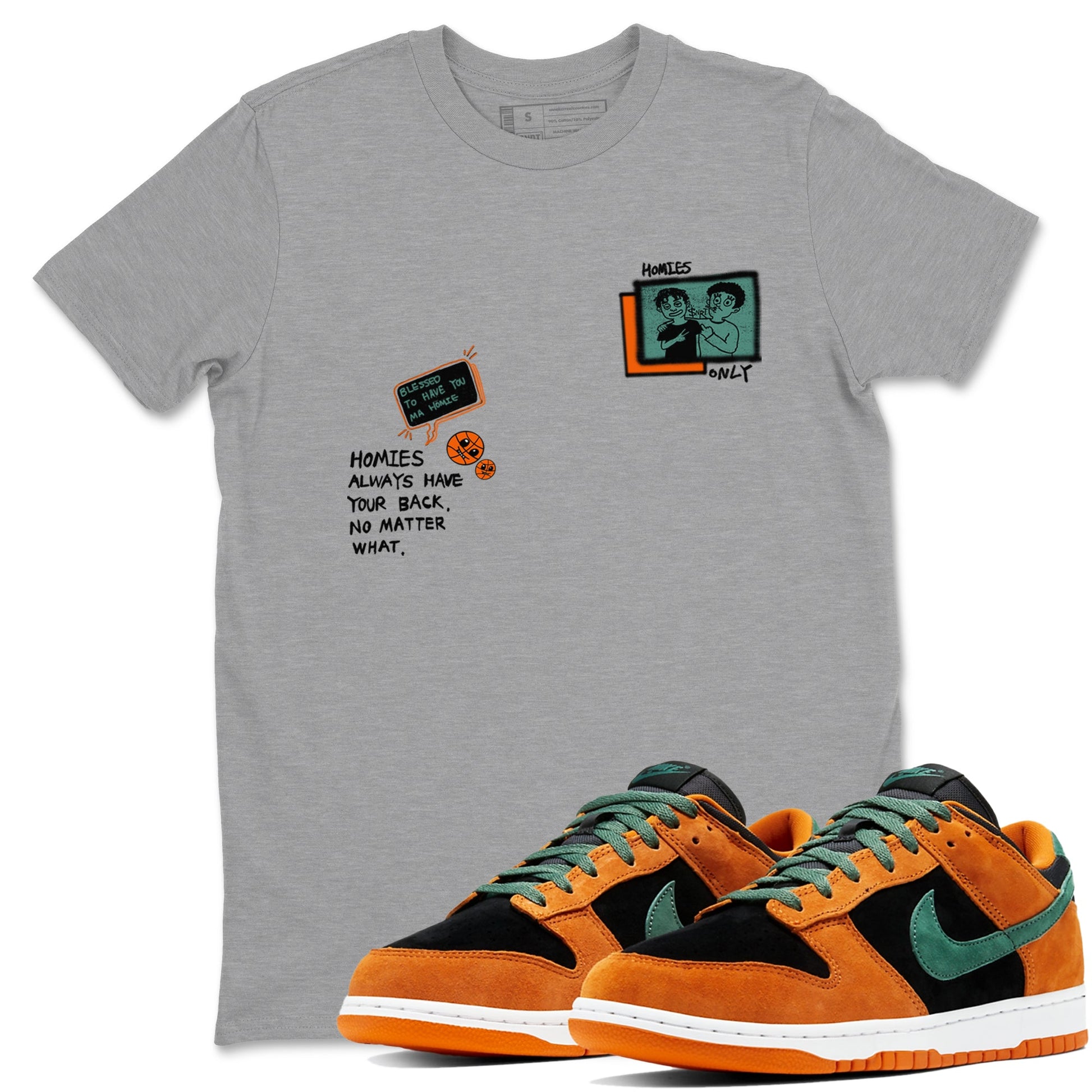 Dunk Low Ceramic shirts to match jordans Homies Only sneaker match tees Dunk Ceramic match shoes to clothes SNRT Sneaker Tees unisex cotton Heather Grey 1 shirts