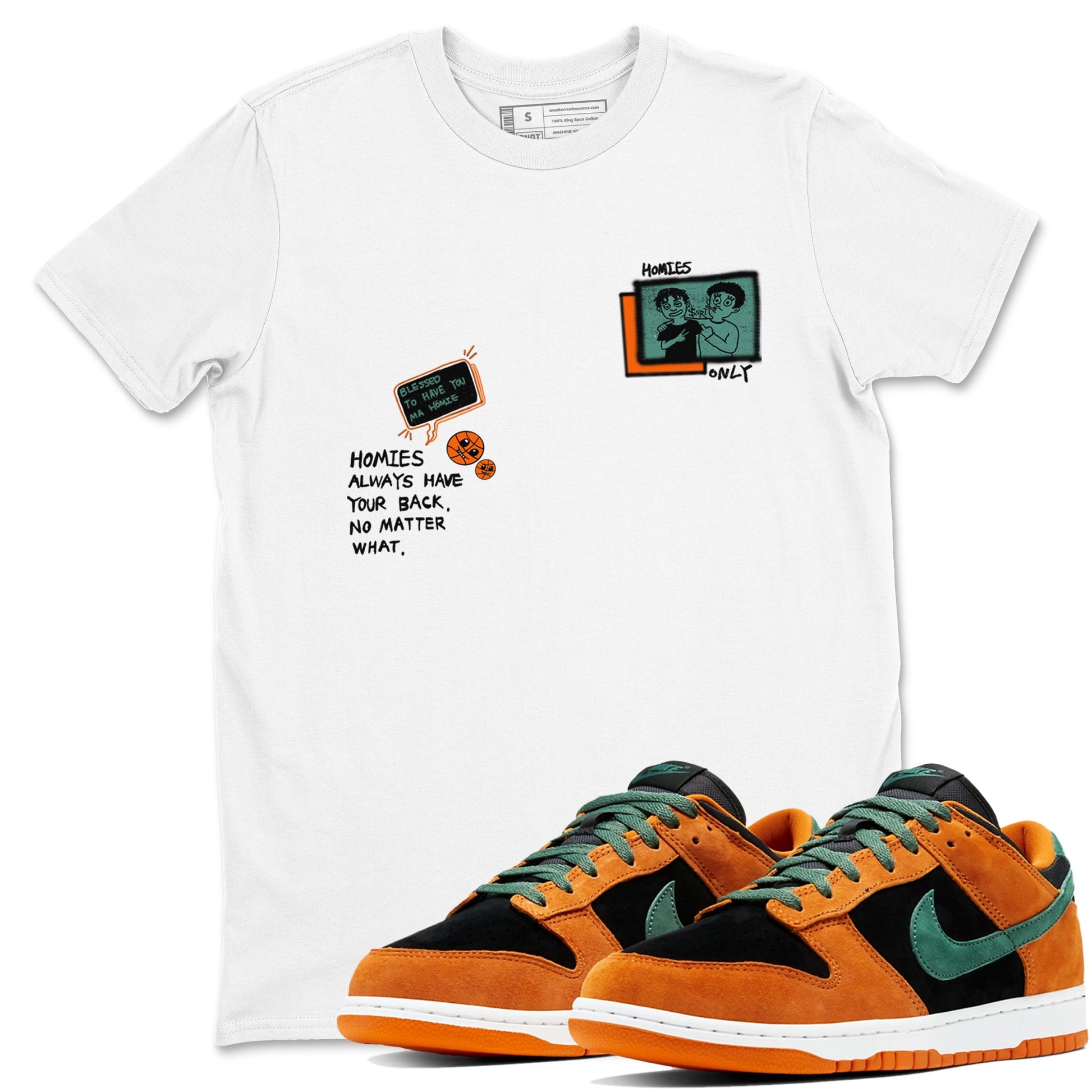 Dunk Low Ceramic shirts to match jordans Homies Only sneaker match tees Dunk Ceramic match shoes to clothes SNRT Sneaker Tees unisex cotton White 1 shirts