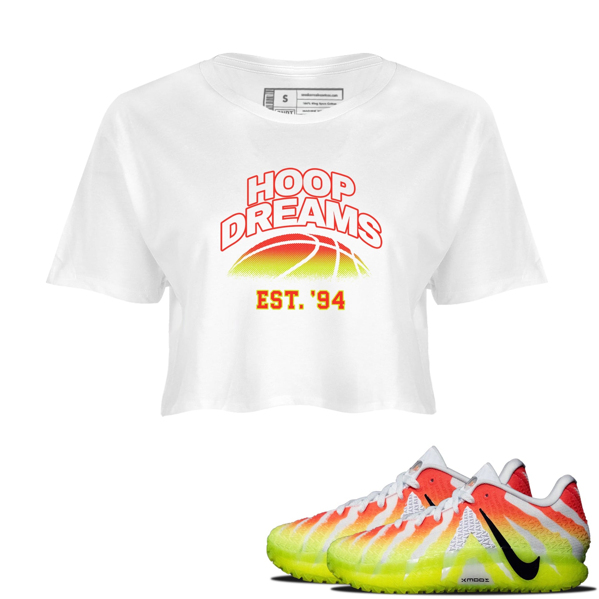 Sneaker Threads – Sneaker Tees To Match Nike JA 3 Under The Christmas Tree – Hoop Dreams Crop Tee White 1. Perfect for Jordan releases 2025 colorways. PerfecPerfect for Ja Morant sneaker releases and Christmas 2025 colorways.