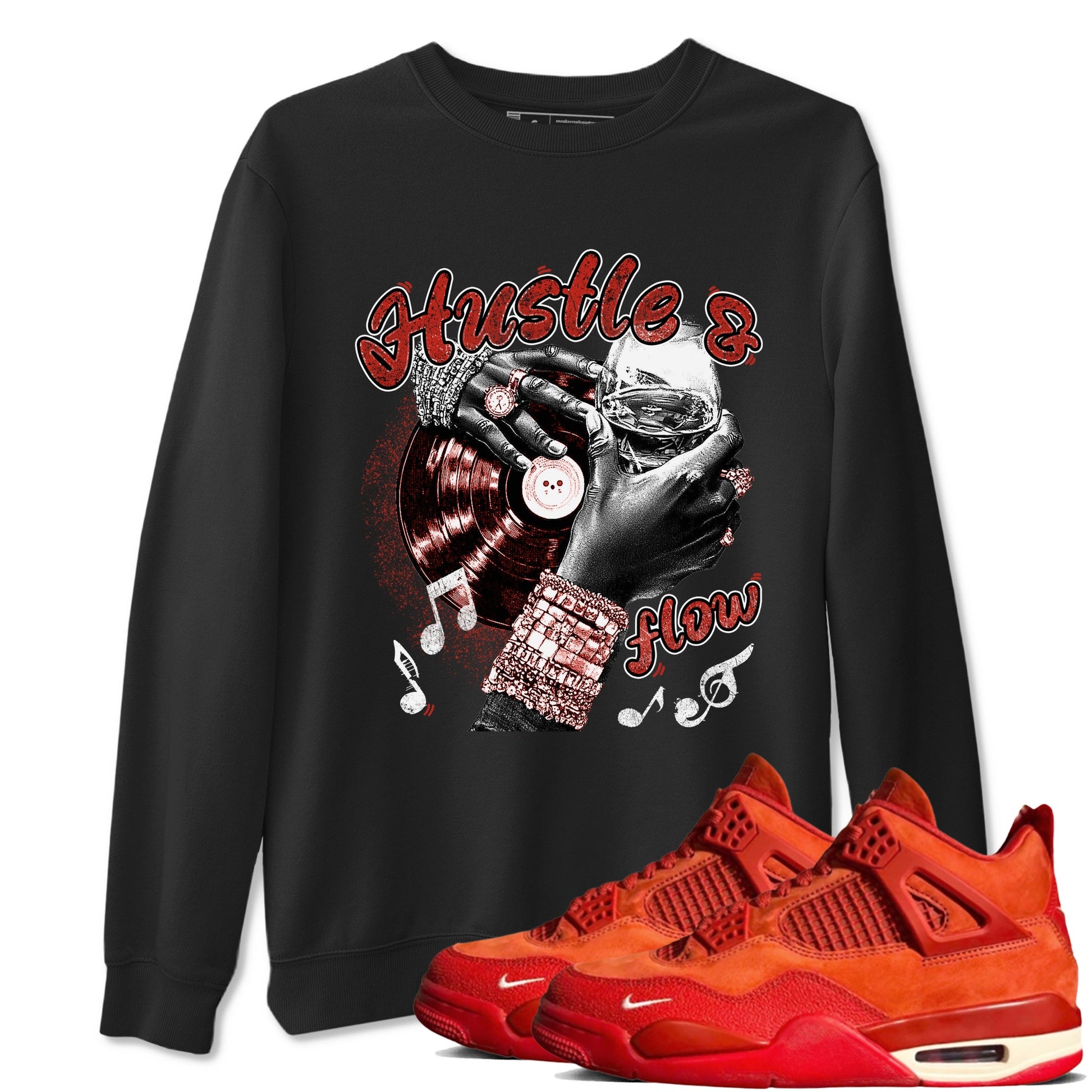 4s Brick By Brick best t shirts to wear with jordans Hustle and Flow sneaker match tees Nigel Sylvester x Air Jordan 4 Brick by Brick match shoes to clothes SNRT Sneaker Tees unisex cotton Black 1 shirts