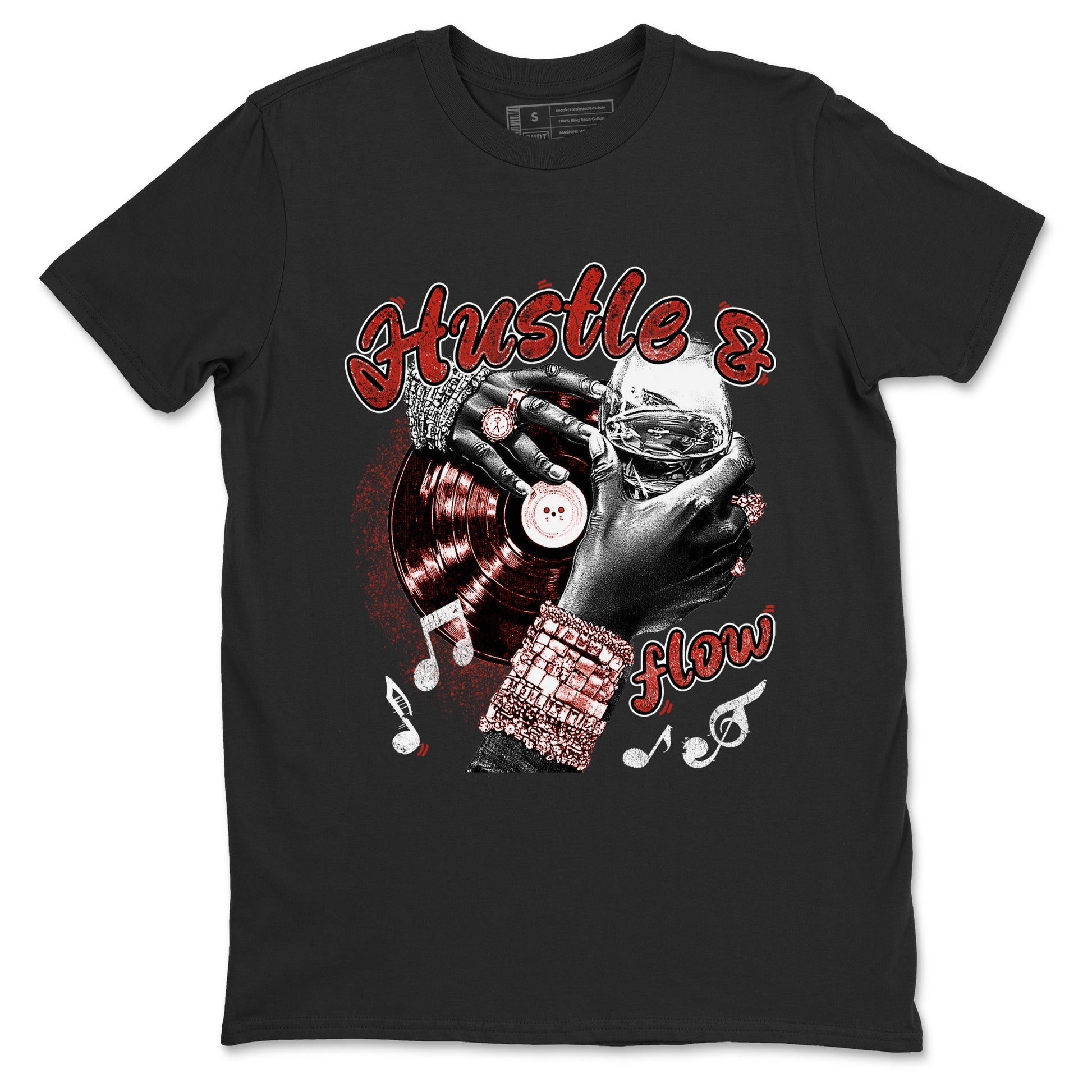 4s Brick By Brick best t shirts to wear with jordans Hustle and Flow sneaker match tees Nigel Sylvester x Air Jordan 4 Brick by Brick match shoes to clothes SNRT Sneaker Tees unisex cotton Black 2 shirts