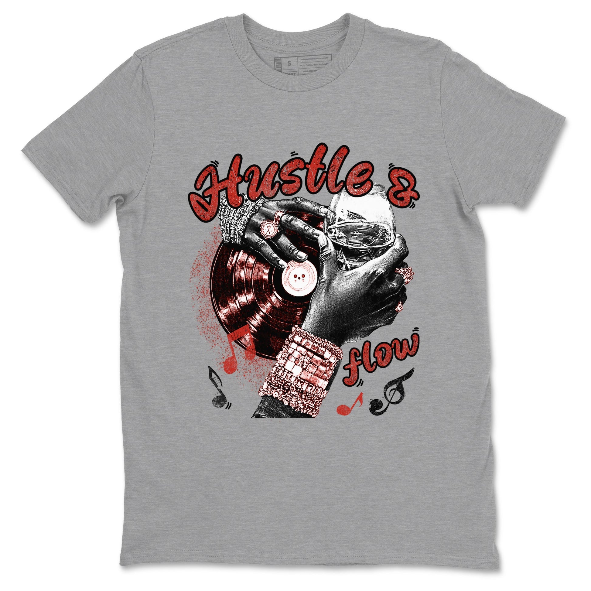 4s Brick By Brick best t shirts to wear with jordans Hustle and Flow sneaker match tees Nigel Sylvester x Air Jordan 4 Brick by Brick match shoes to clothes SNRT Sneaker Tees unisex cotton Heather Grey 2 shirts
