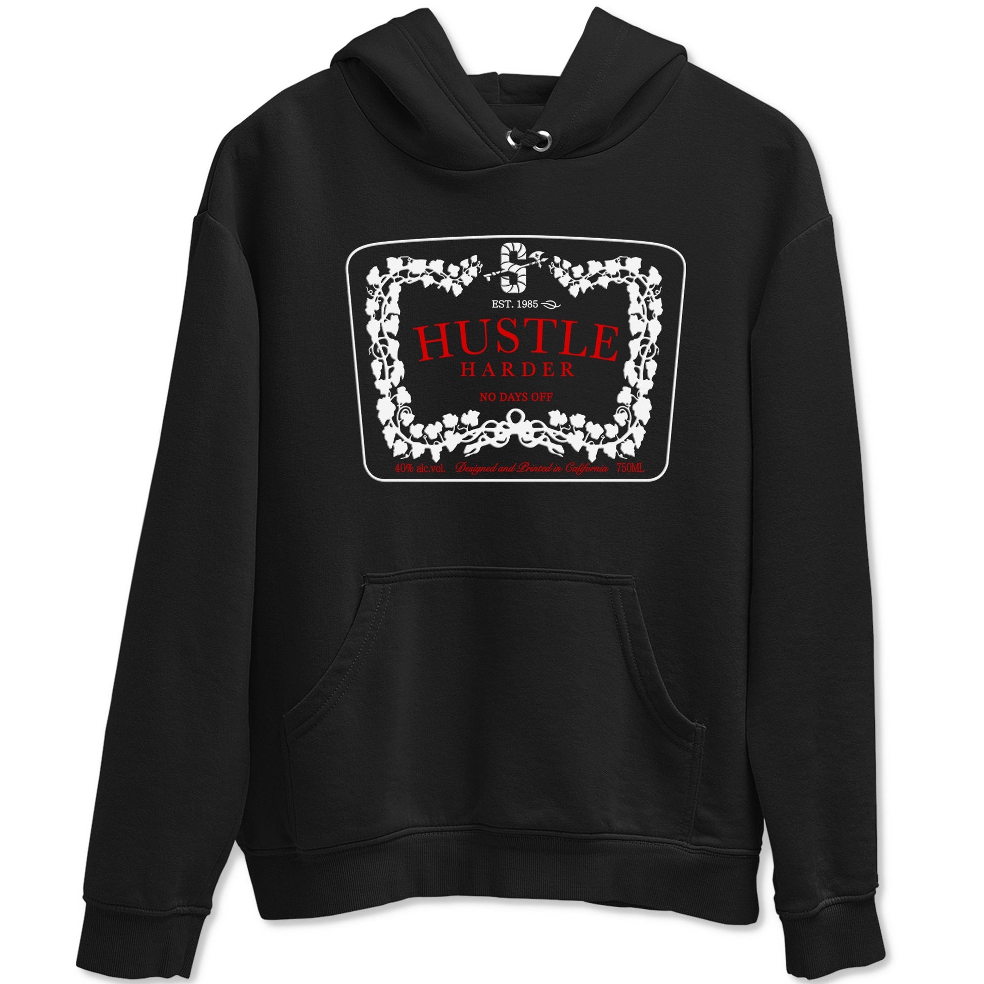 11s Bred Velvet shirts to match jordans Hustle Harder sneaker match tees Air Jordan 11 Bred Velvet SNRT Sneaker Release Tees unisex cotton Black 2 crew neck shirts