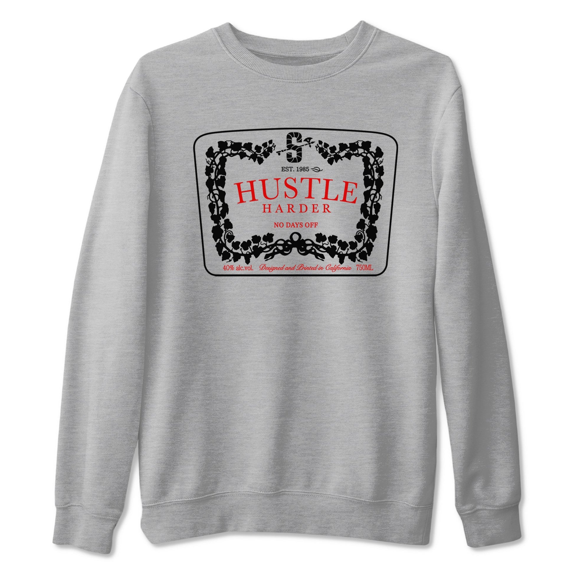 11s Bred Velvet shirts to match jordans Hustle Harder sneaker match tees Air Jordan 11 Bred Velvet SNRT Sneaker Release Tees unisex cotton Heather Grey 2 crew neck shirts