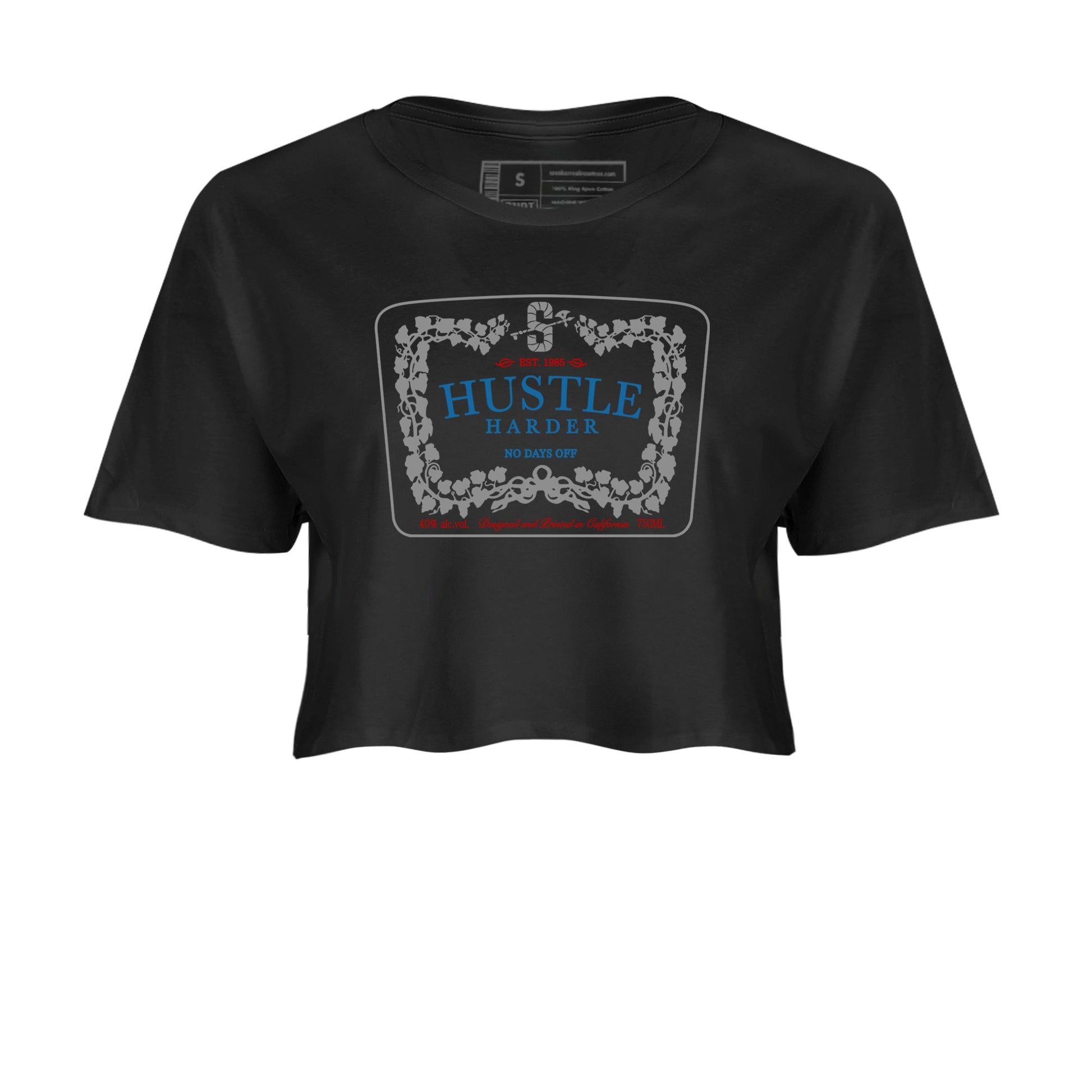 3s Rare Air shirts to match jordans Hustle Harder best t shirts to wear with jordans Air Jordan 3 OG Rare Air match shoes to clothes SNRT Sneaker Tees unisex cotton Black 2 crop tee