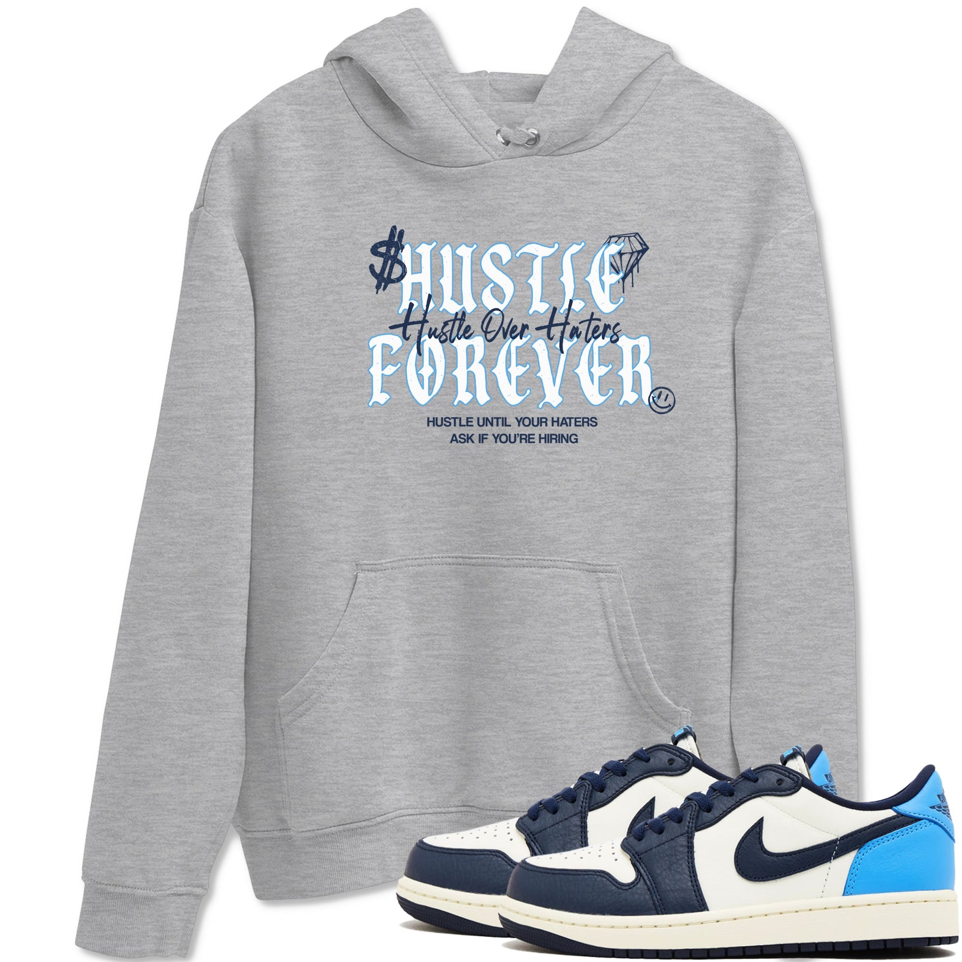 1s Obsidian shirts to match jordans Hustle Over Haters shirts to match Jordans AJ1 Retro Low OG Obsidian match shoes to clothes SNRT Sneaker Tees unisex cotton Heather Grey 1 shirts