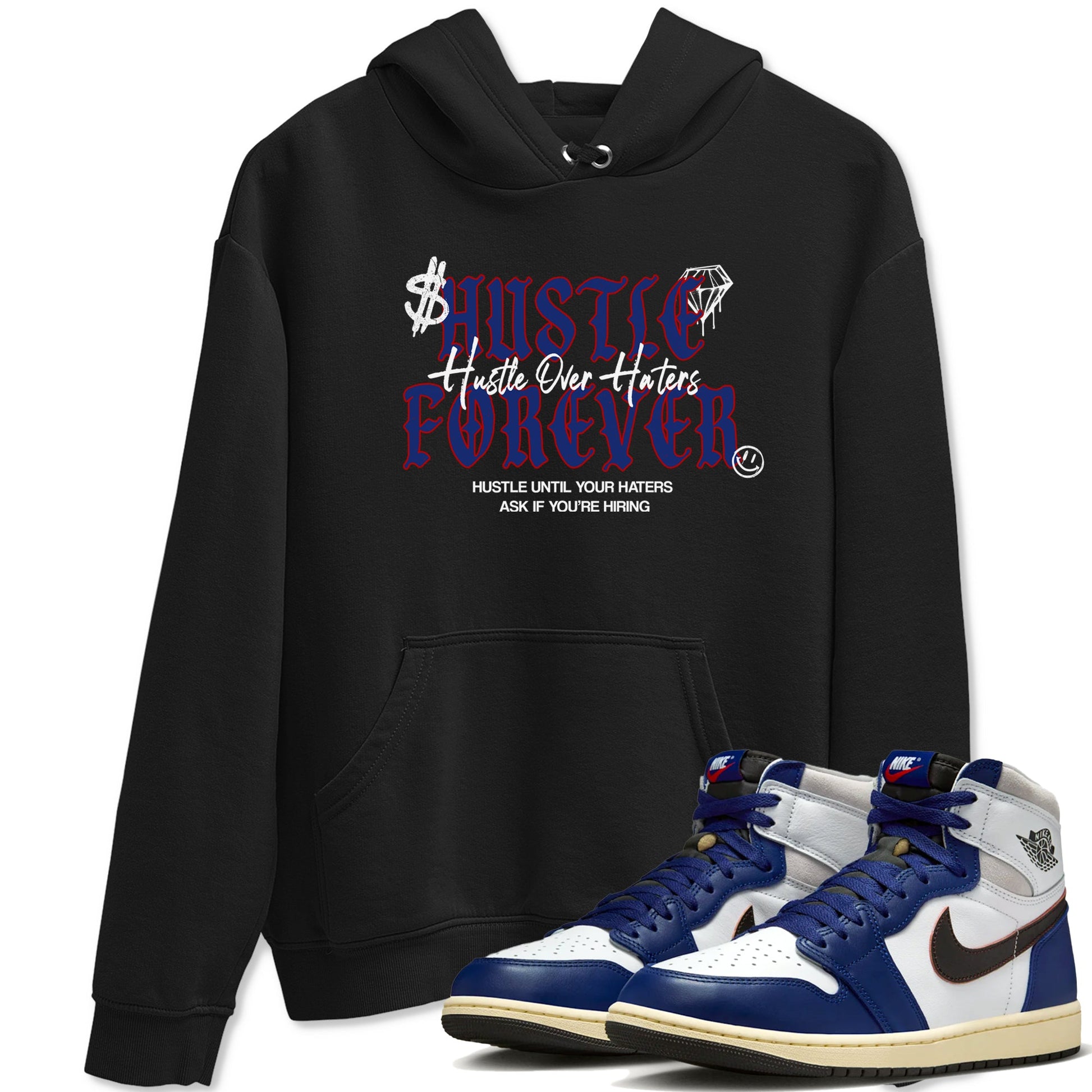 1s Rare Air shirts to match jordans Hustle Over Haters sneaker match tees Air Jordan 1 High OG Rare Air Deep Royal Blue match shoes to clothes SNRT Sneaker Tees unisex cotton Black 1 shirts