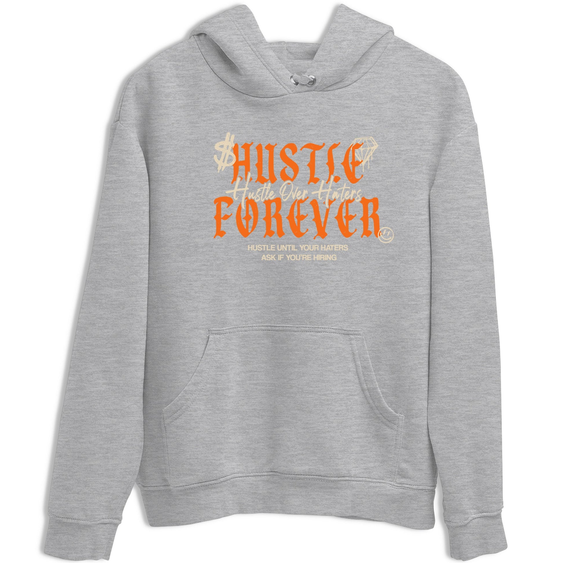 Hustle Over Haters sneaker match t-shirt styled to complete your fit with the Air Jordan 3 Starfish sneakers, shown in Heather Grey 2.