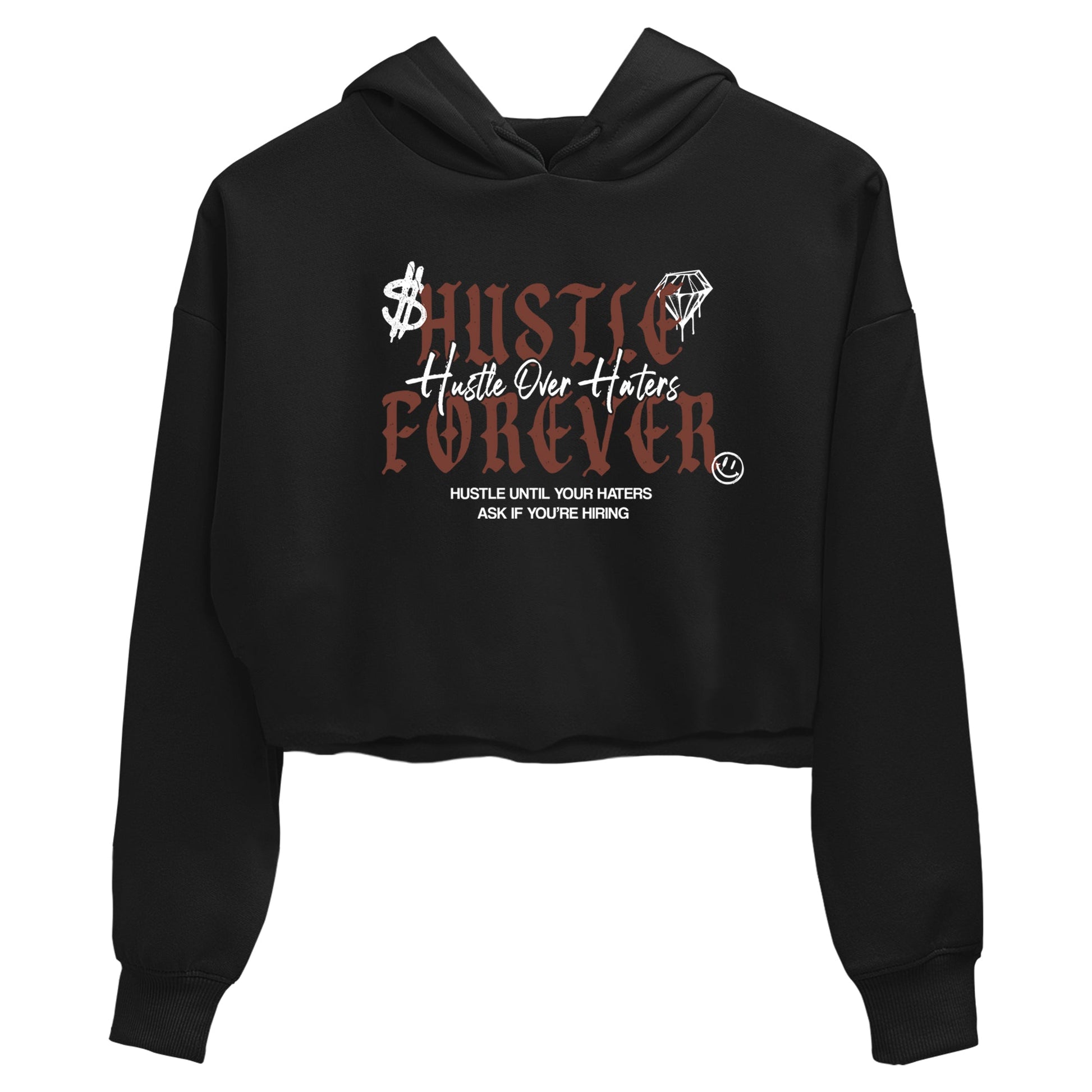 Sneaker match tees – Sneaker Tees To Match Dunk Low Football Shoes – Hustle Over Haters Crop T-Shirt Black 2