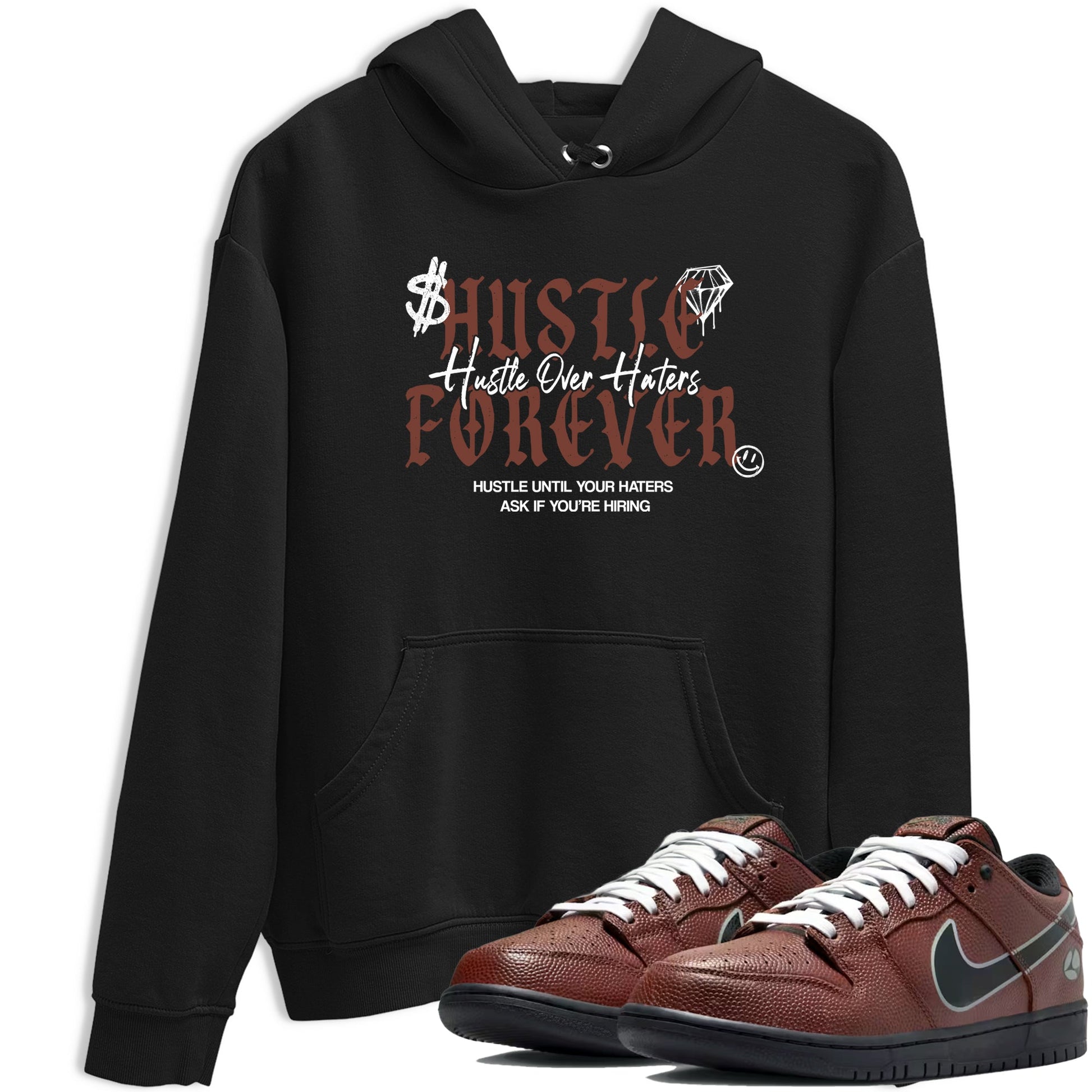 Sneaker match tees – Sneaker Tees To Match Dunk Low Football Shoes – Hustle Over Haters Tee Black 1
