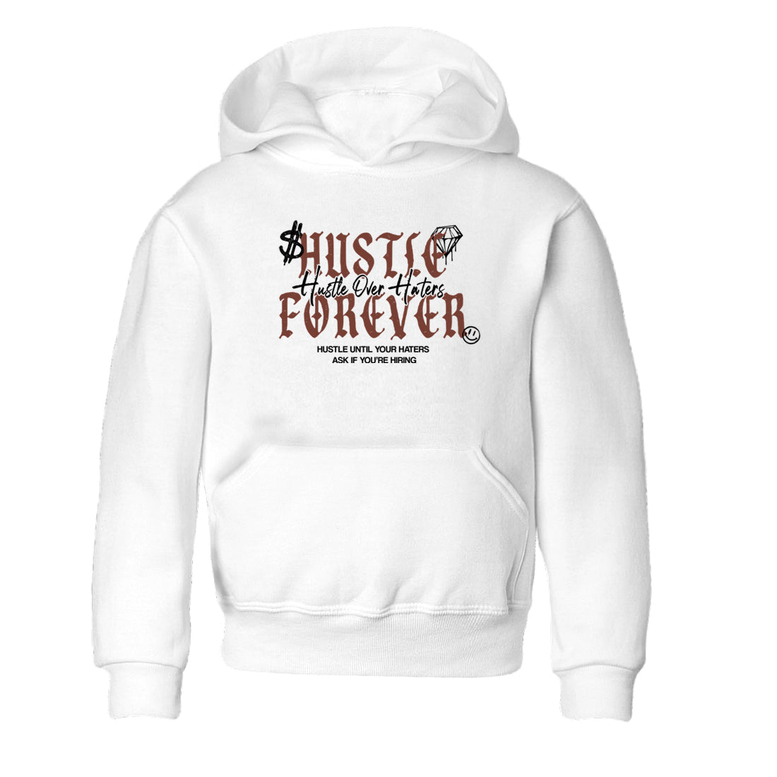 Sneaker match tees – Sneaker Tees To Match Dunk Low Football Shoes – Hustle Over Haters Kids T-Shirt White 2