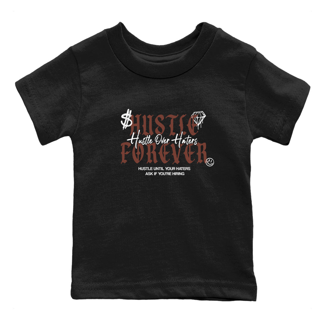 Sneaker match tees – Sneaker Tees To Match Dunk Low Football Shoes – Hustle Over Haters Kids T-Shirt Black 2