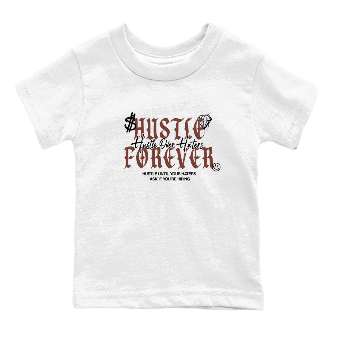 Sneaker match tees – Sneaker Tees To Match Dunk Low Football Shoes – Hustle Over Haters Kids T-Shirt White 2