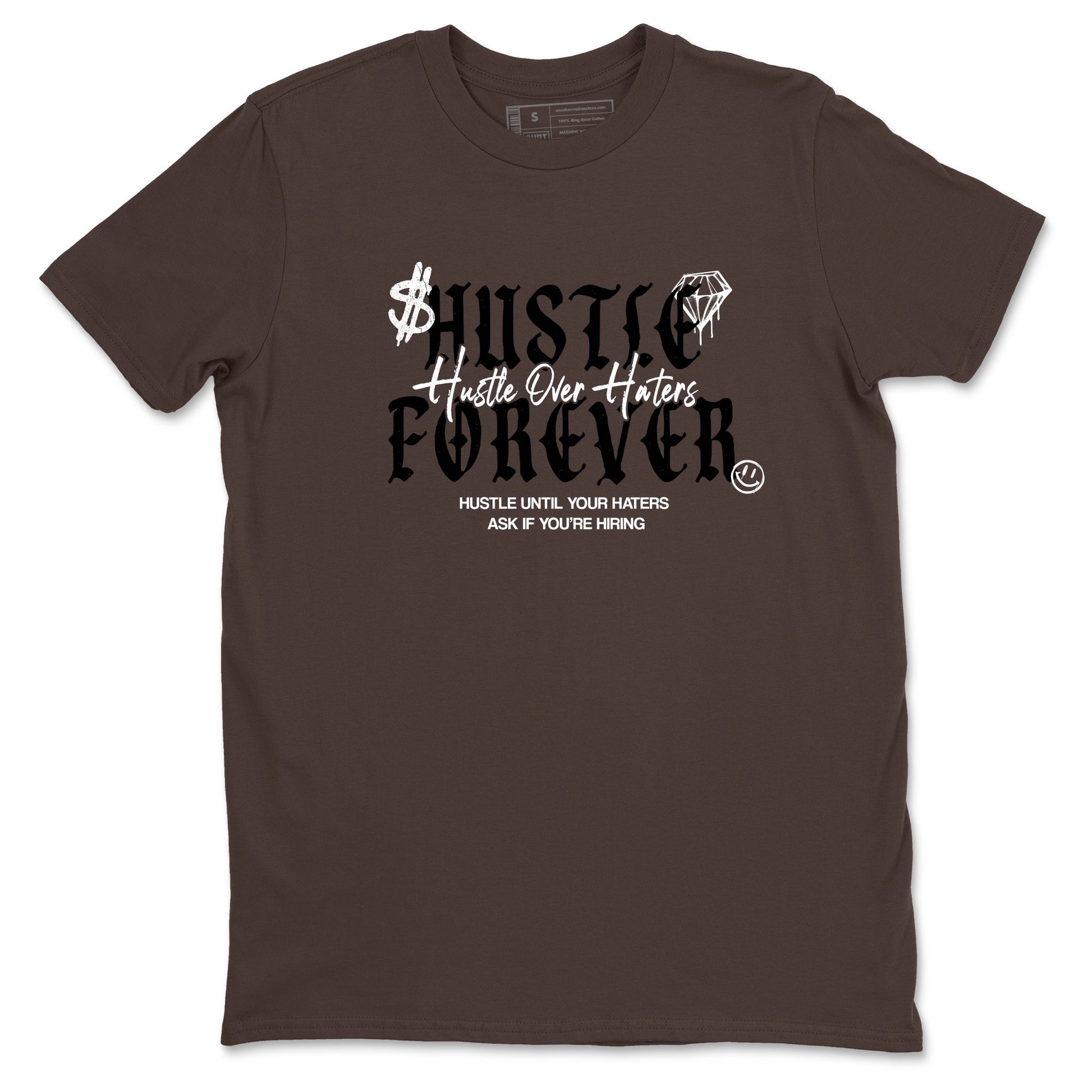 Sneaker match tees – Sneaker Tees To Match Dunk Low Football Shoes – Hustle Over Haters Tee Dark Chocolate 2