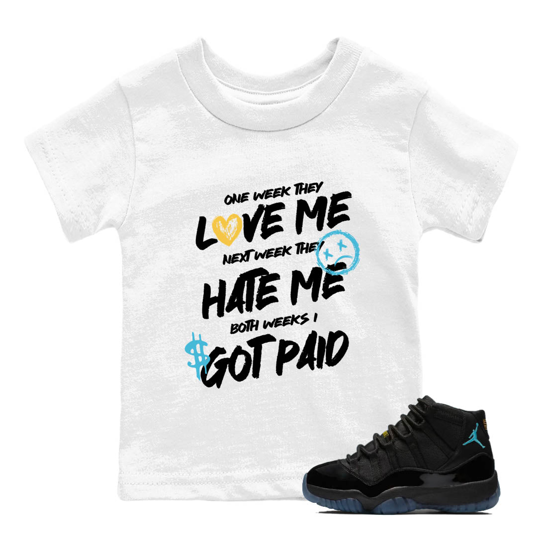 Sneaker Threads – Sneaker Tees To Match Air Jordan 11 Retro Gamma – I Got Paid Youth Graphic Tee White 1. Perfect for Jordan releases 2025 colorways.