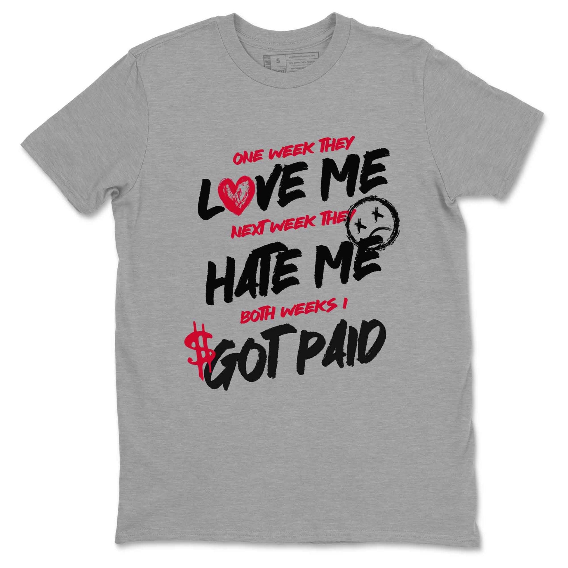 12s Flu Game shirts to match jordans I Got Paid best t shirts to wear with jordans Air Jordan 12 Retro Flu Black and Varsity Red match shoes to clothes SNRT Sneaker Tees unisex cotton Heather Grey 2 shirts
