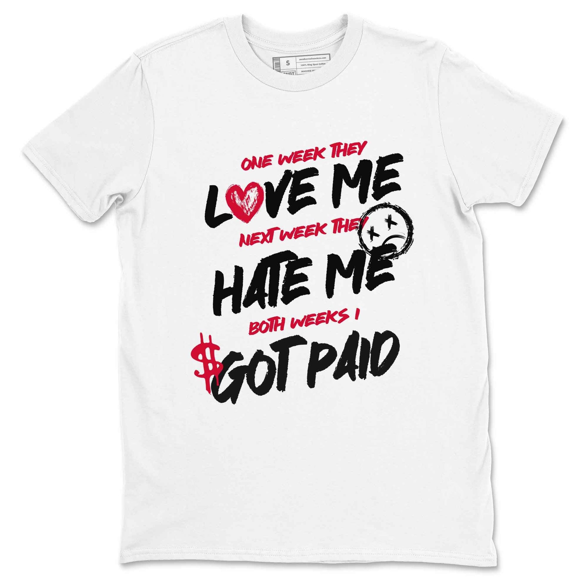 12s Flu Game shirts to match jordans I Got Paid best t shirts to wear with jordans Air Jordan 12 Retro Flu Black and Varsity Red match shoes to clothes SNRT Sneaker Tees unisex cotton White 2 shirts